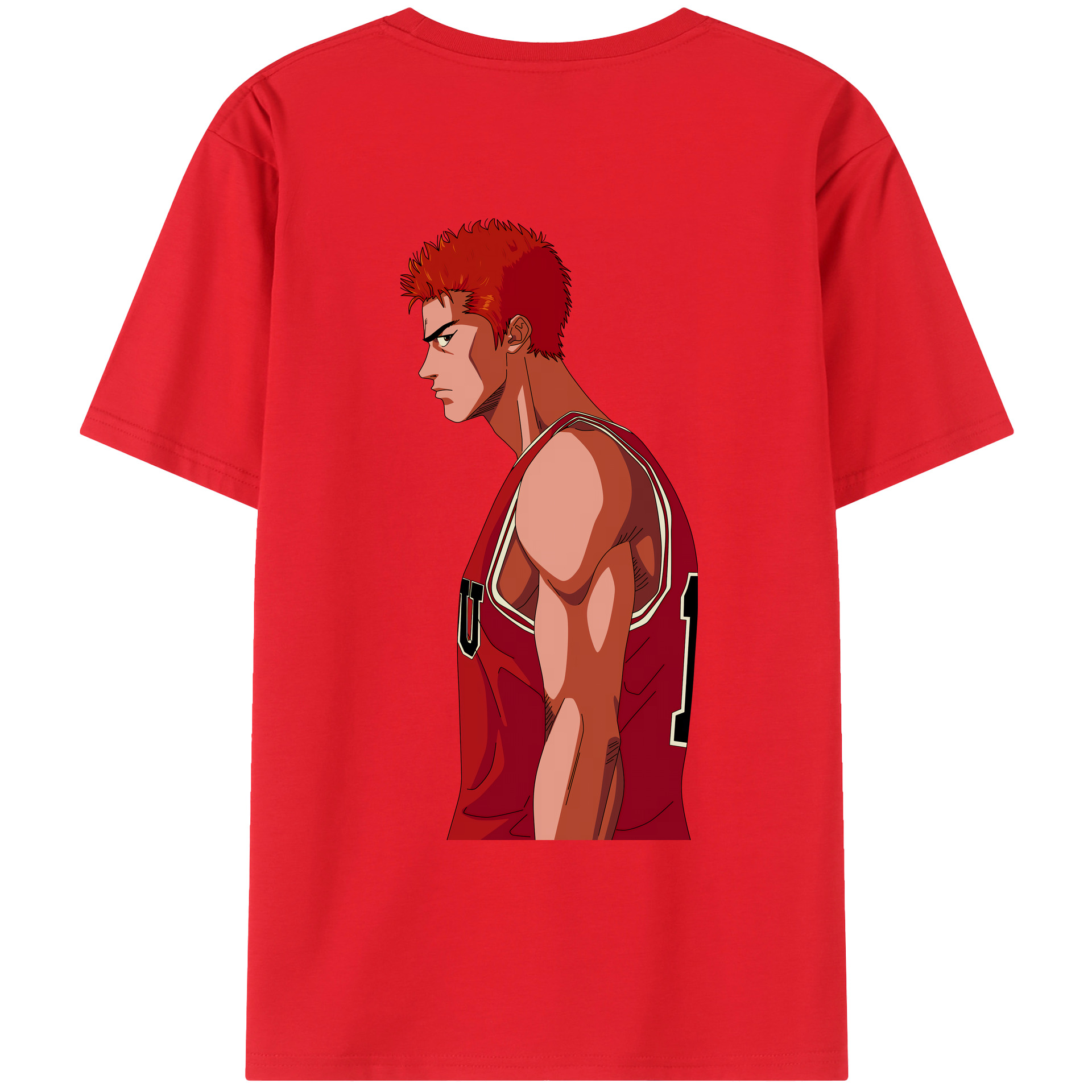 （画像用） SLAM DUNK／スラムダンク 綿100％ メンズ半袖Tシャツ（バックプリント） 通気性
