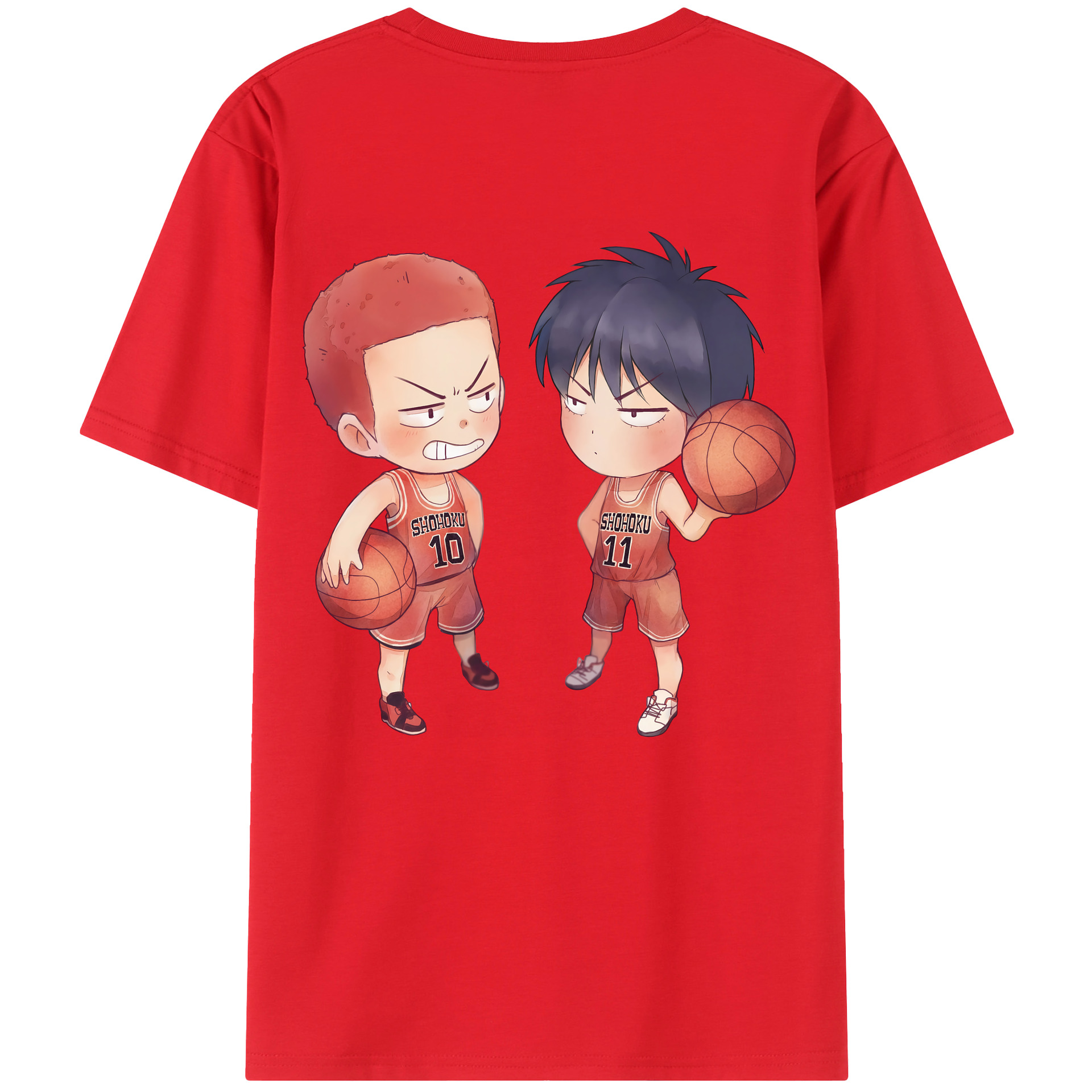 （画像用） SLAM DUNK／スラムダンク 綿100％ メンズ半袖Tシャツ（バックプリント） 通気性