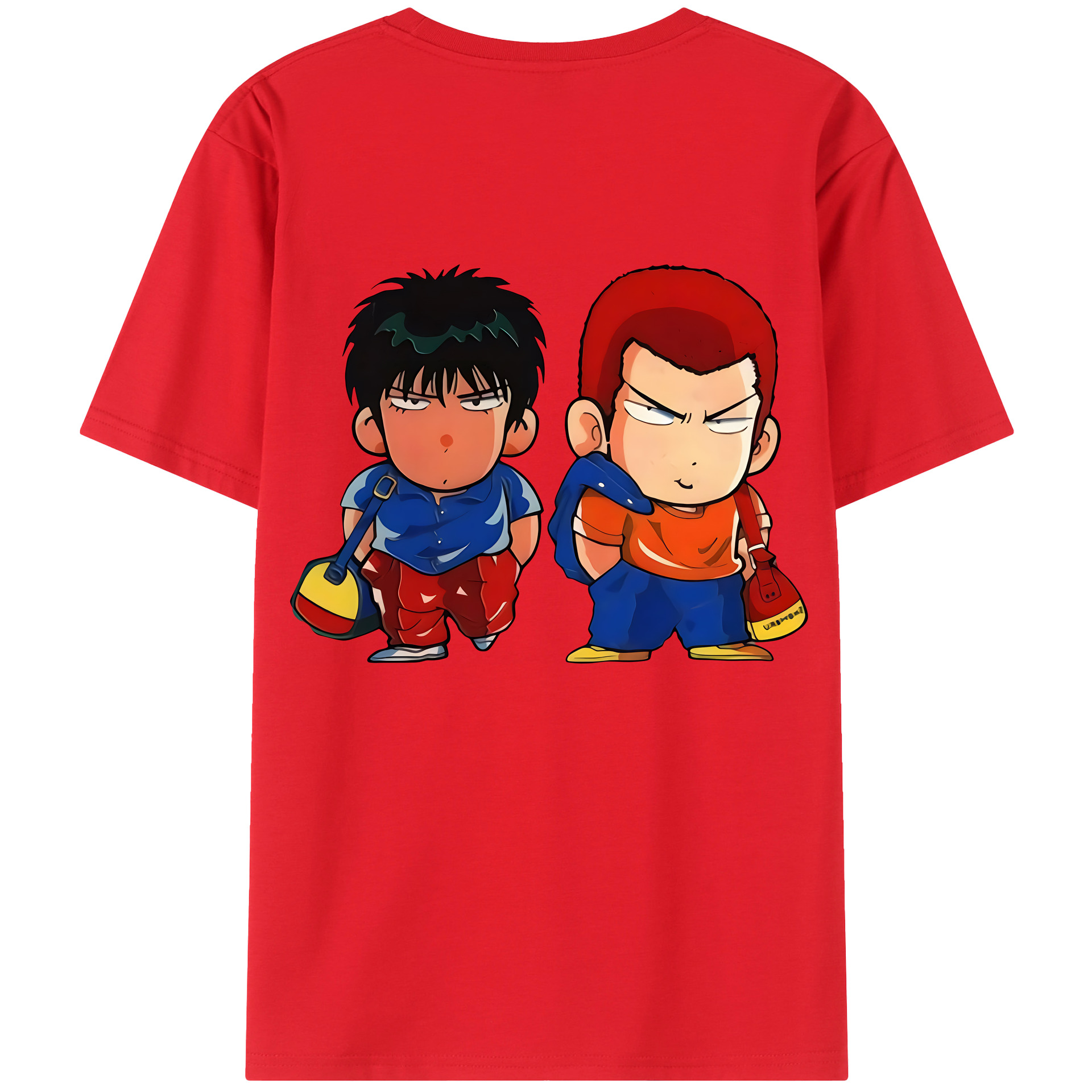 （画像用） SLAM DUNK／スラムダンク 綿100％ メンズ半袖Tシャツ（バックプリント） 通気性