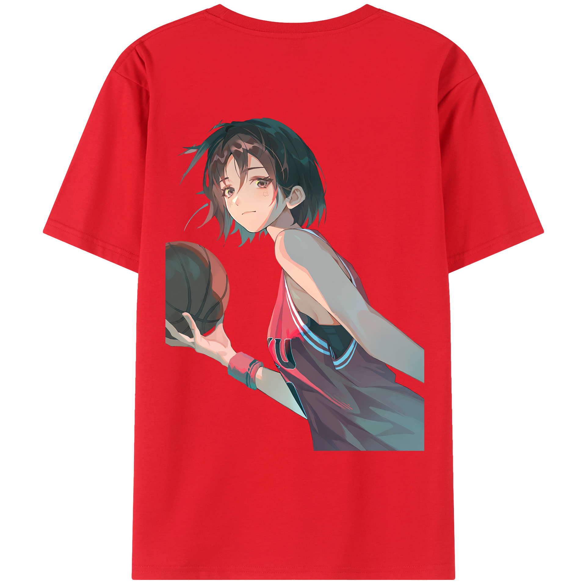 （画像用） SLAM DUNK／スラムダンク 綿100％ メンズ半袖Tシャツ（バックプリント） 通気性