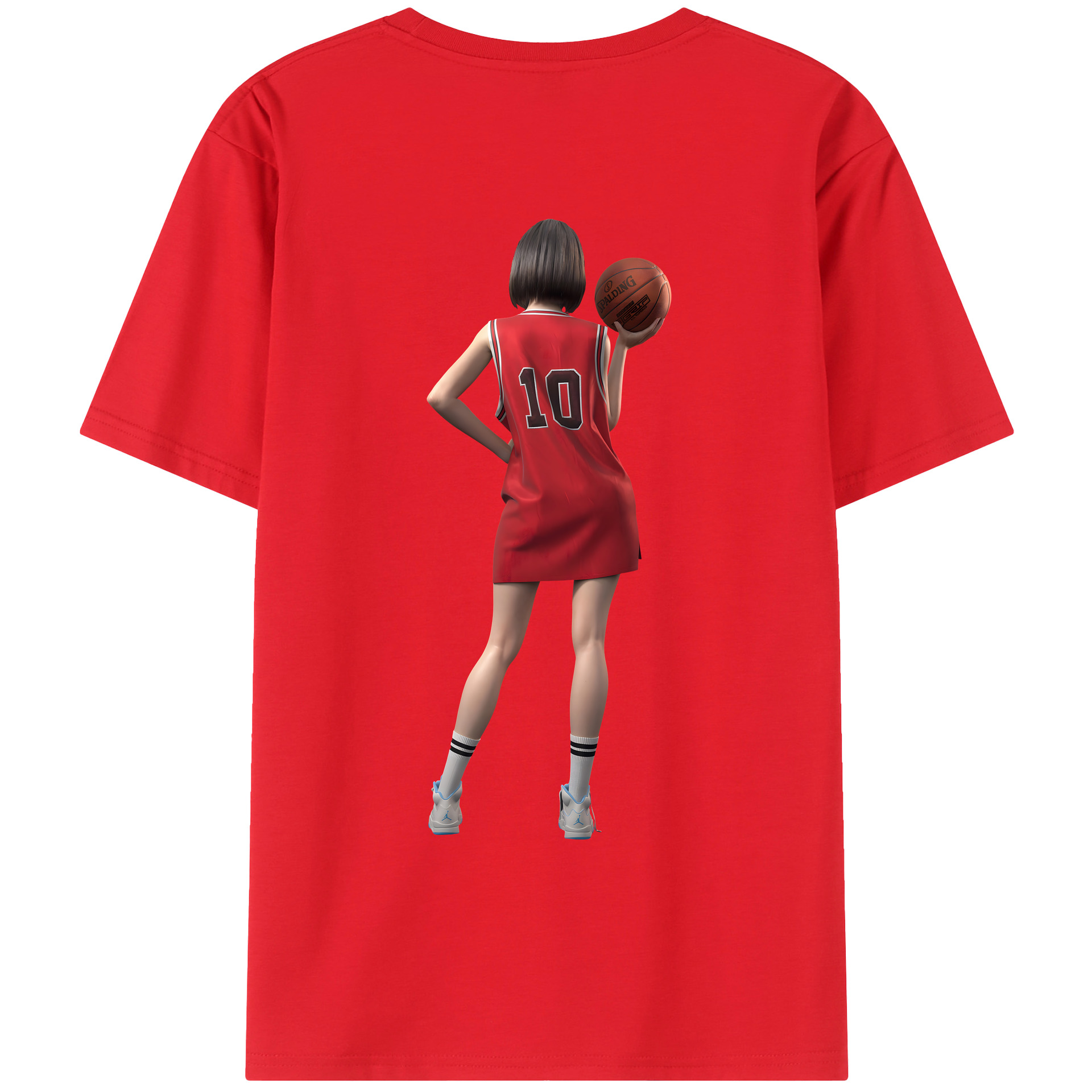 （画像用） SLAM DUNK／スラムダンク 綿100％ メンズ半袖Tシャツ（バックプリント） 通気性
