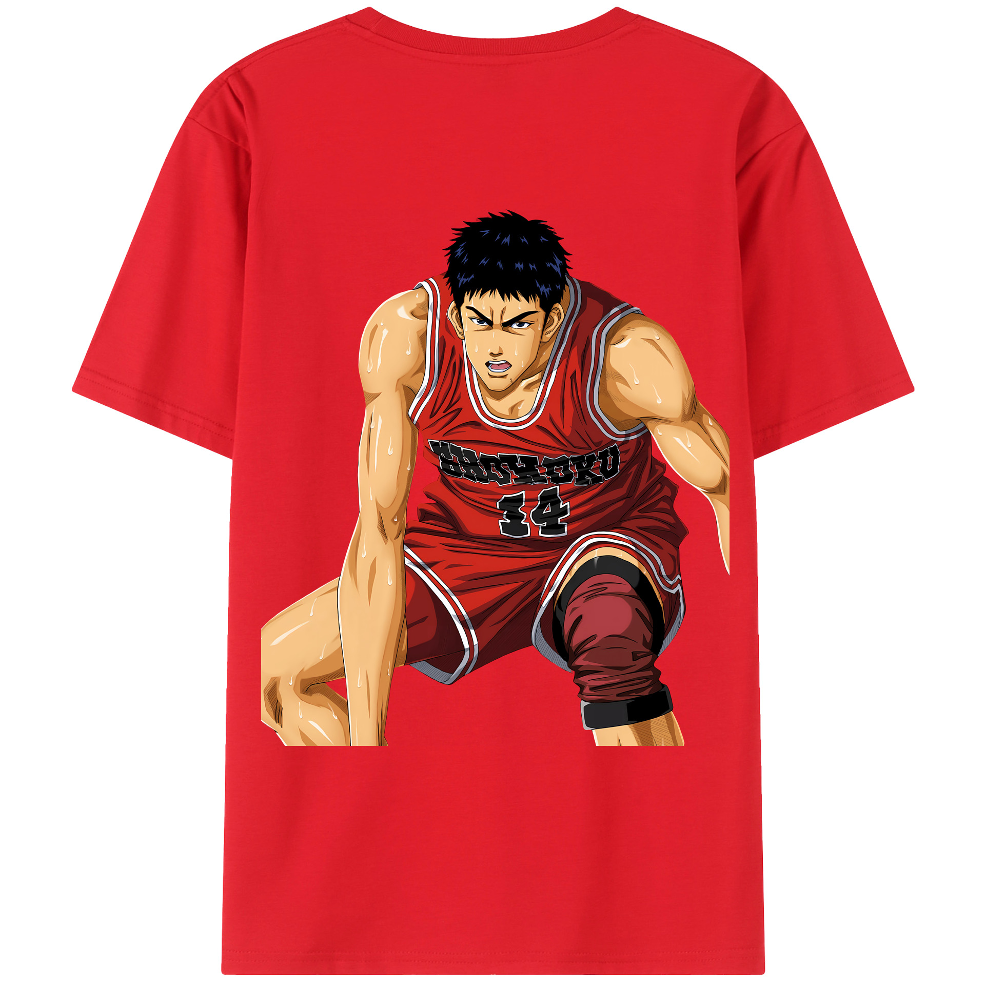 （画像用） SLAM DUNK／スラムダンク 綿100％ メンズ半袖Tシャツ（バックプリント） 通気性