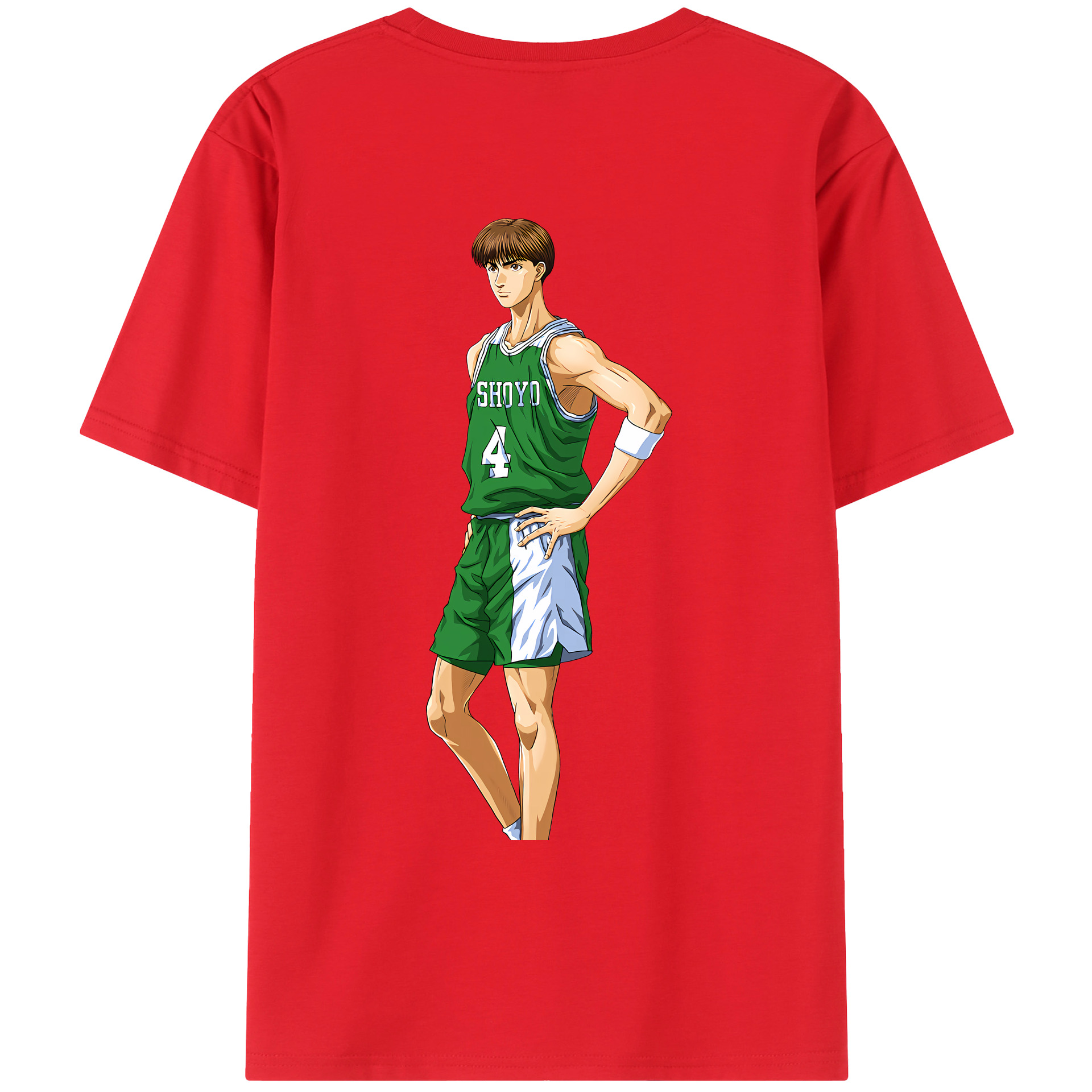 （画像用） SLAM DUNK／スラムダンク 綿100％ メンズ半袖Tシャツ（バックプリント） 通気性