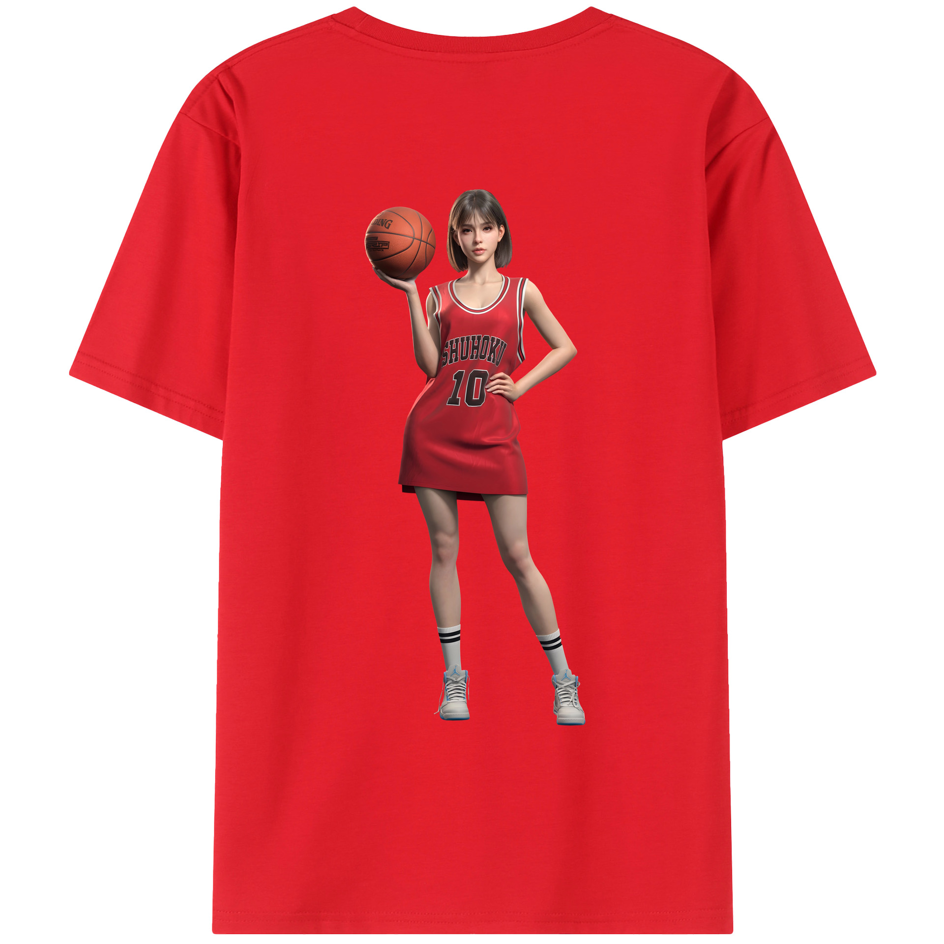 （画像用） SLAM DUNK／スラムダンク 綿100％ メンズ半袖Tシャツ（バックプリント） 通気性