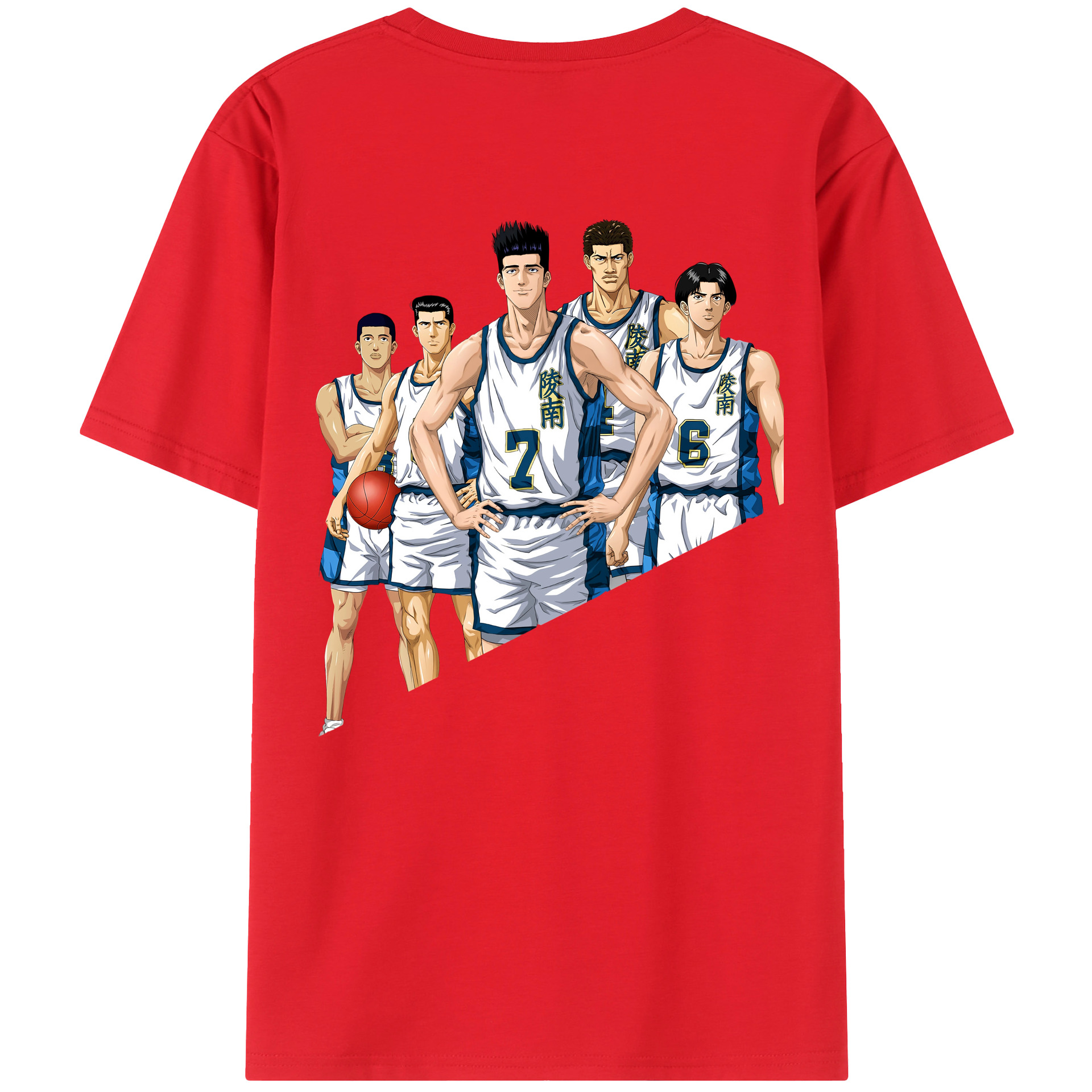 （画像用） SLAM DUNK／スラムダンク 綿100％ メンズ半袖Tシャツ（バックプリント） 通気性