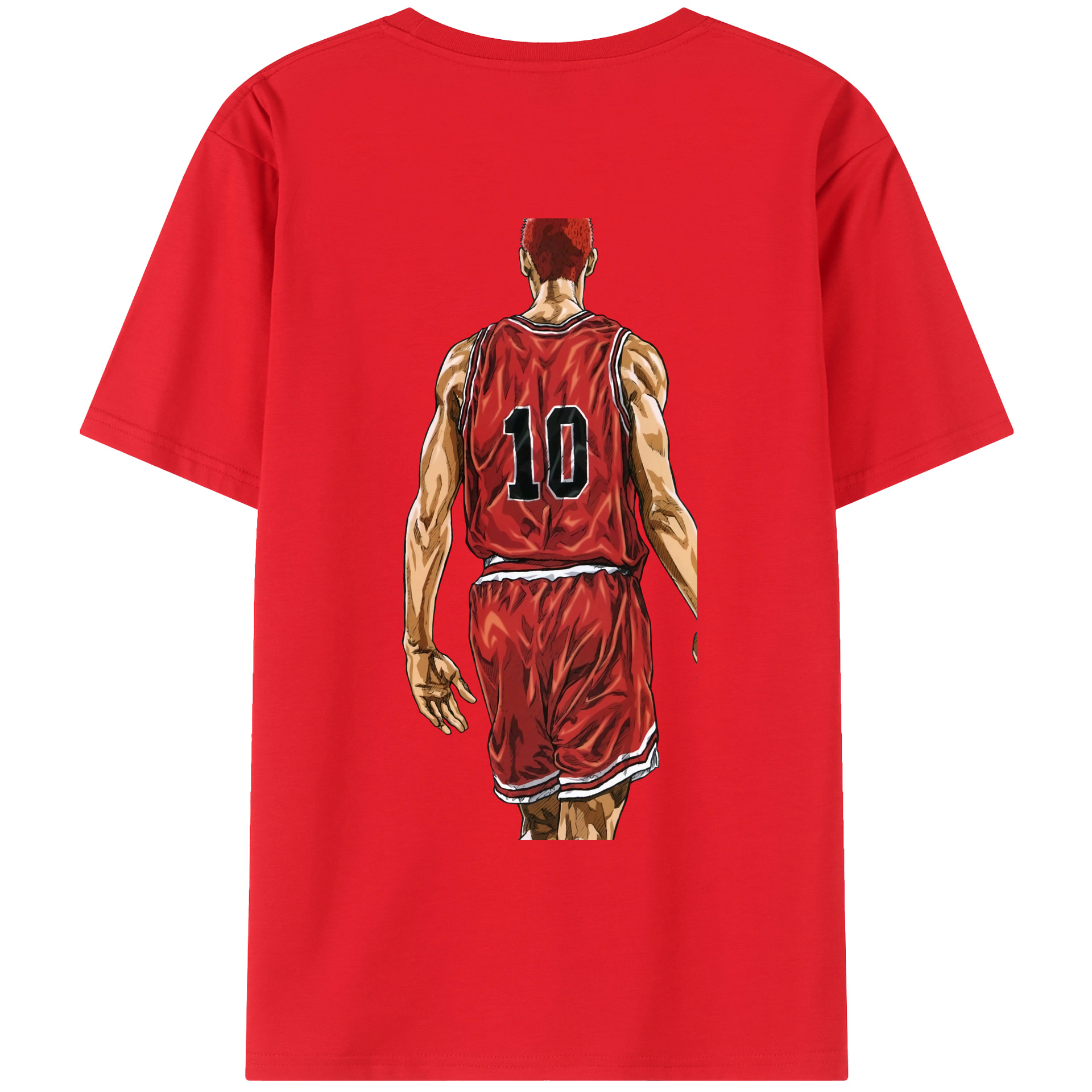 （画像用） SLAM DUNK／スラムダンク 綿100％ メンズ半袖Tシャツ（バックプリント） 通気性