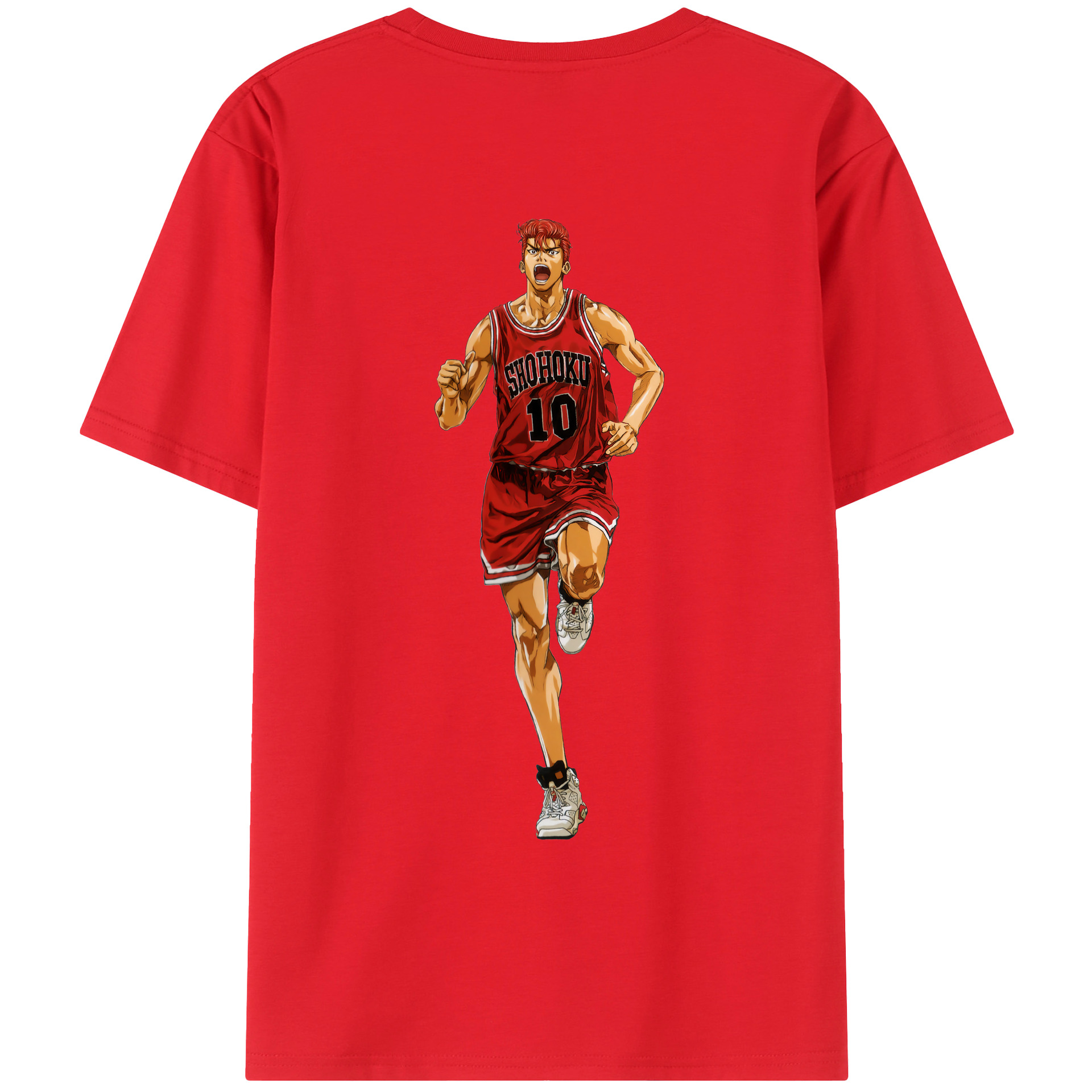 （画像用） SLAM DUNK／スラムダンク 綿100％ メンズ半袖Tシャツ（バックプリント） 通気性