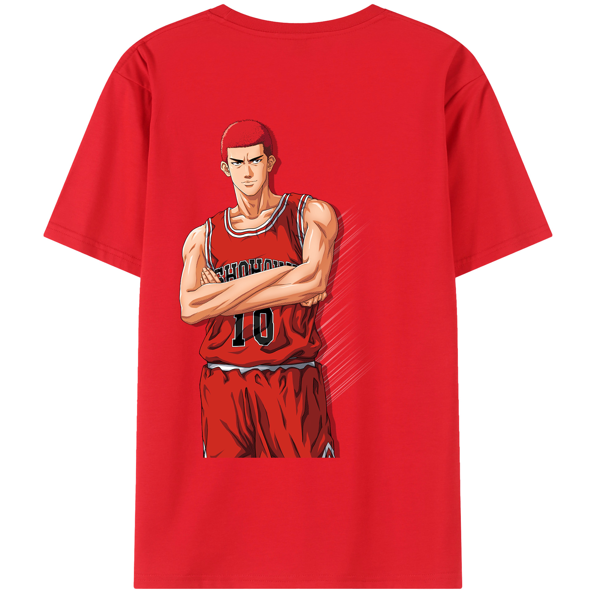 （画像用） SLAM DUNK／スラムダンク 綿100％ メンズ半袖Tシャツ（バックプリント） 通気性