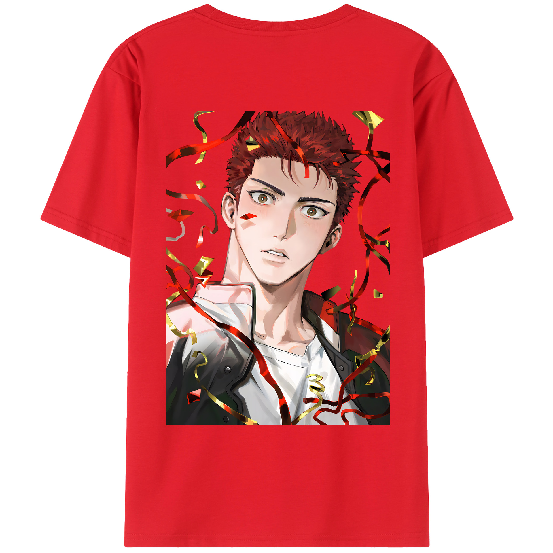 （画像用） SLAM DUNK／スラムダンク 綿100％ メンズ半袖Tシャツ（バックプリント） 通気性