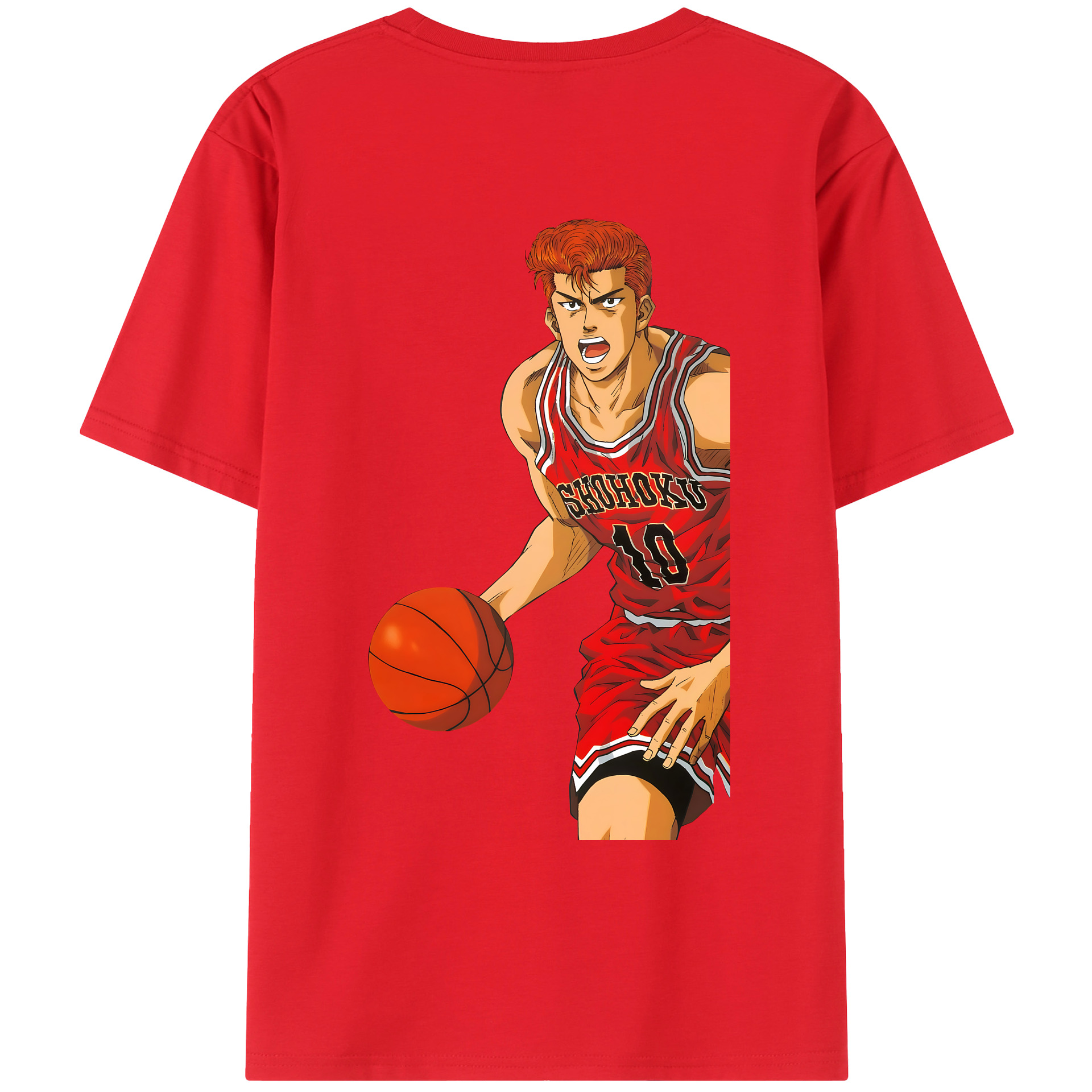 （画像用） SLAM DUNK／スラムダンク 綿100％ メンズ半袖Tシャツ（バックプリント） 通気性
