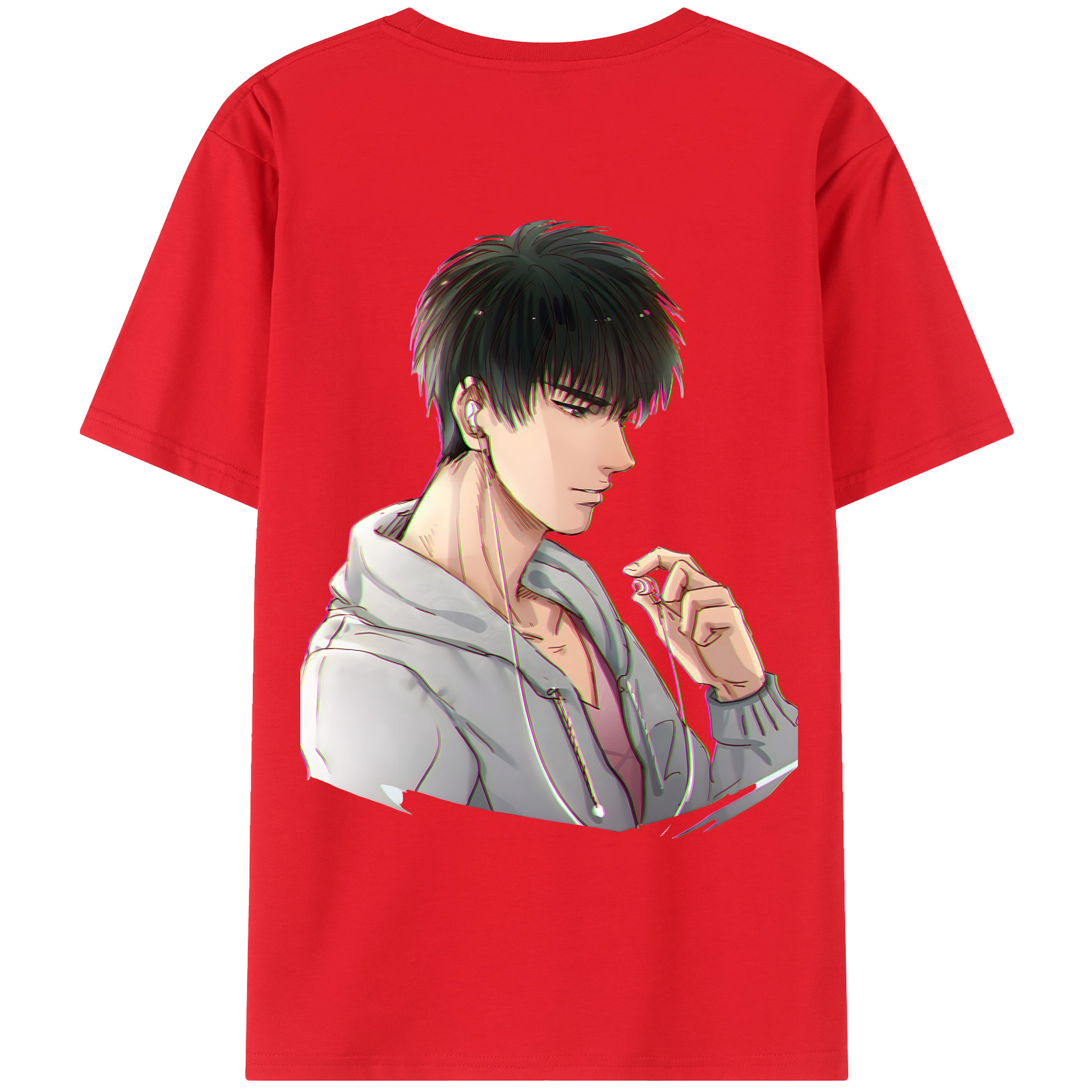 （画像用） SLAM DUNK／スラムダンク 綿100％ メンズ半袖Tシャツ（バックプリント） 通気性