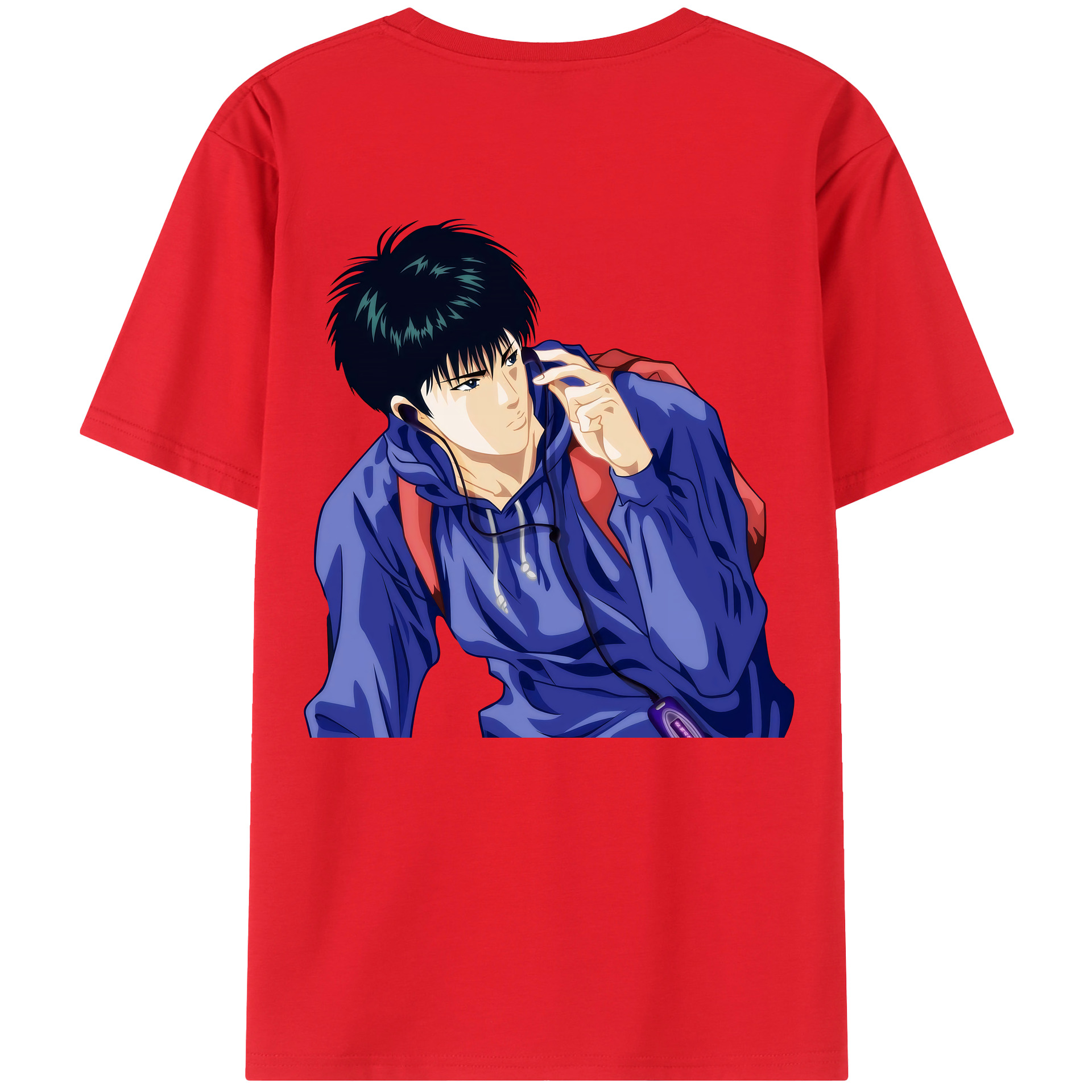 （画像用） SLAM DUNK／スラムダンク 綿100％ メンズ半袖Tシャツ（バックプリント） 通気性