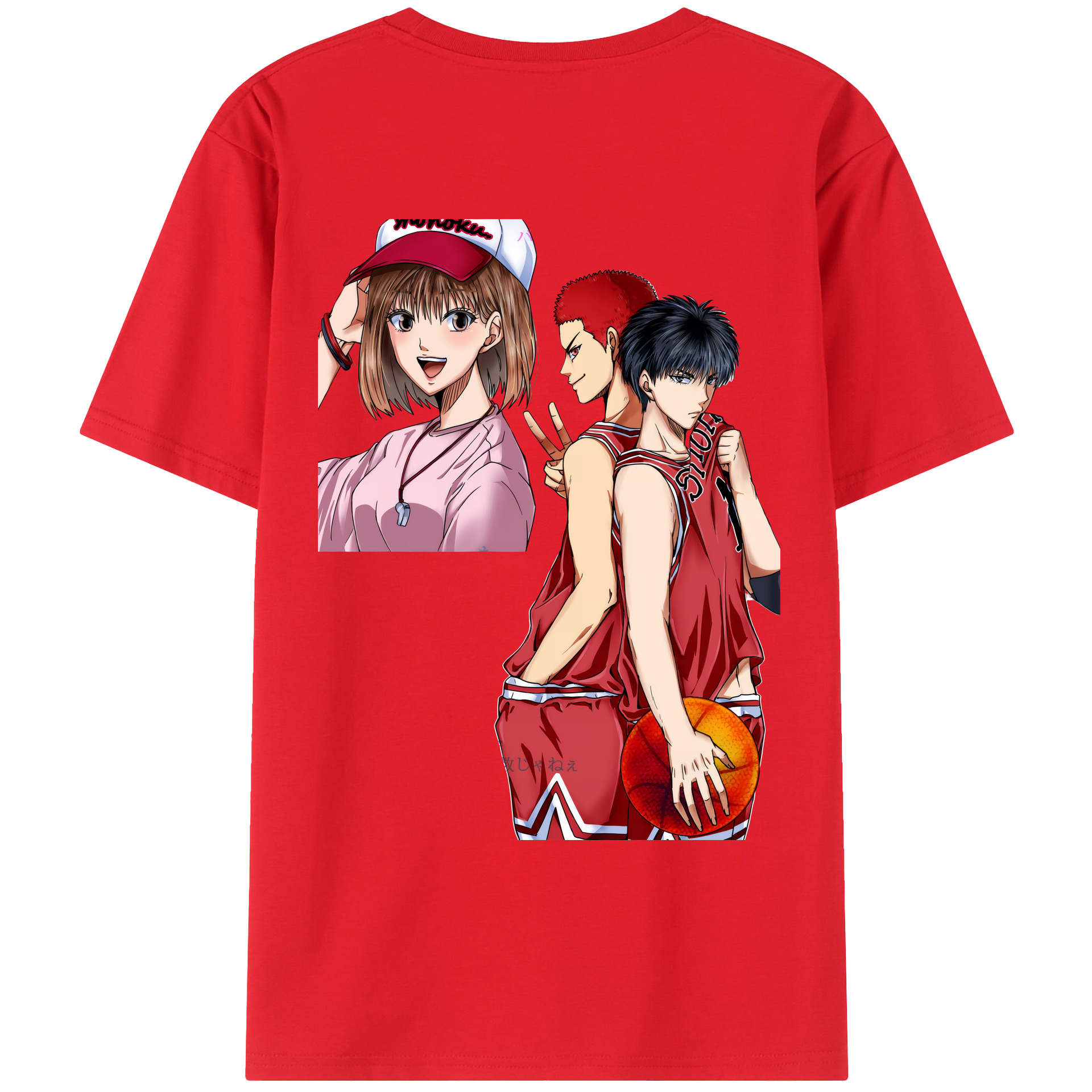 （画像用） SLAM DUNK／スラムダンク 綿100％ メンズ半袖Tシャツ（バックプリント） 通気性