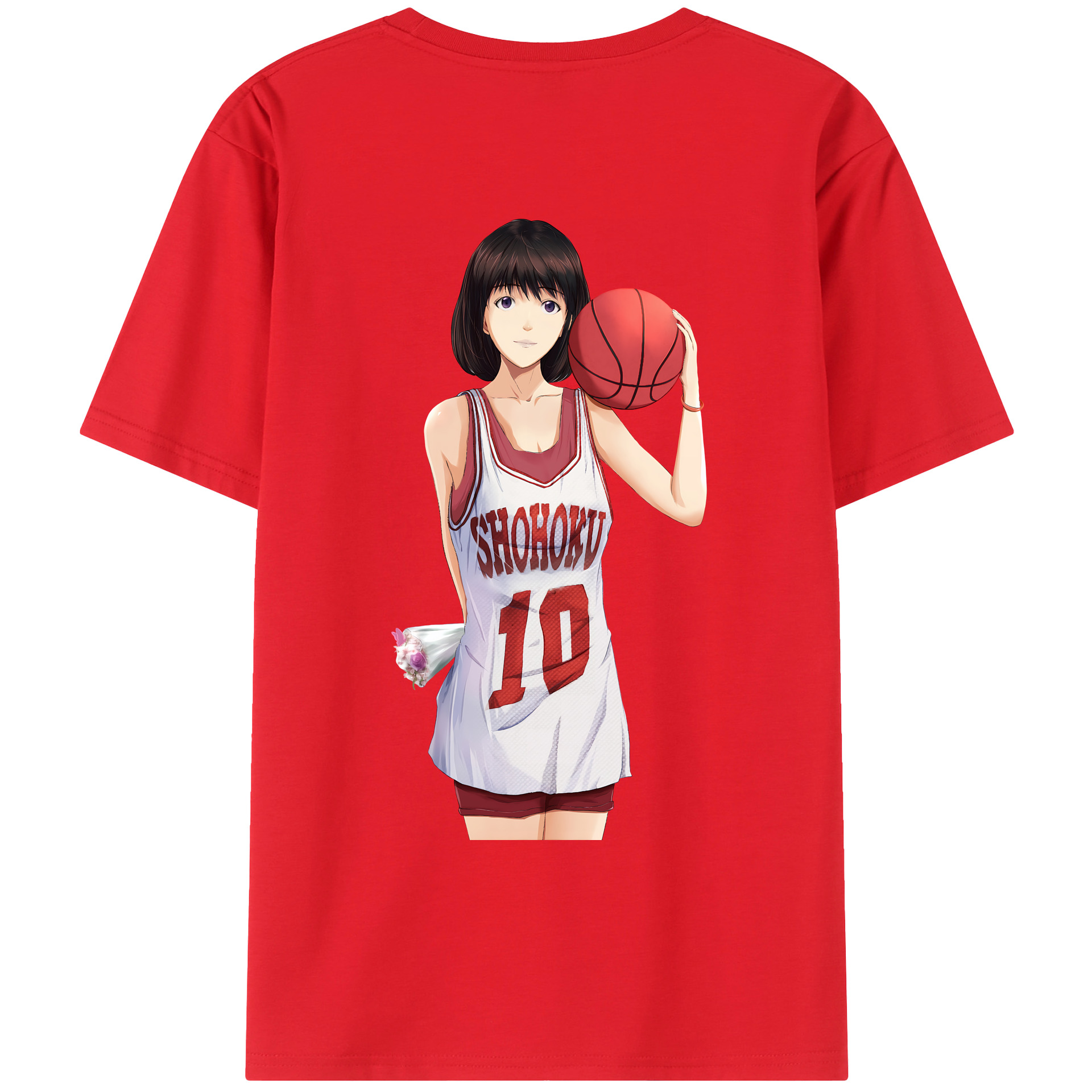 （画像用） SLAM DUNK／スラムダンク 綿100％ メンズ半袖Tシャツ（バックプリント） 通気性