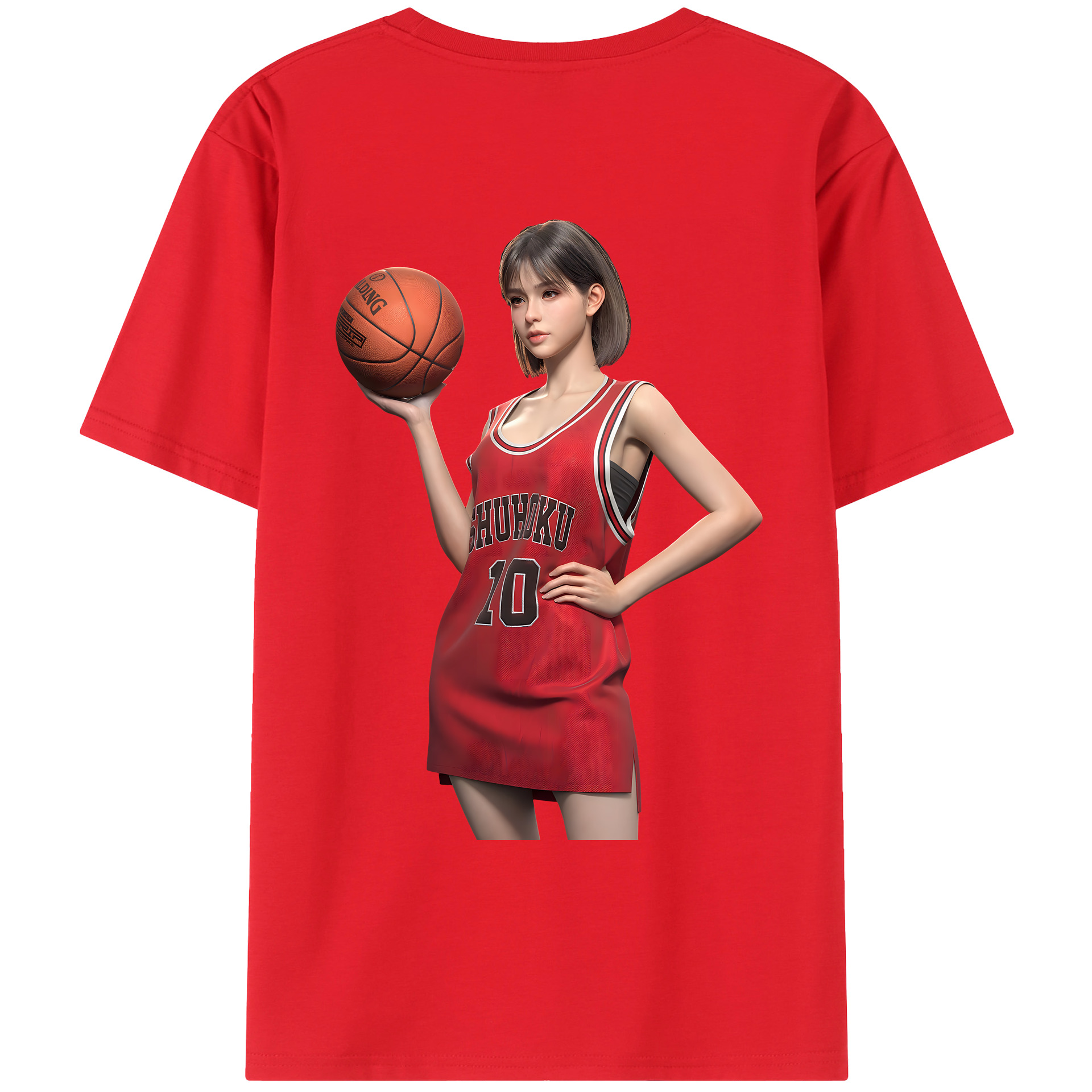 （画像用） SLAM DUNK／スラムダンク 綿100％ メンズ半袖Tシャツ（バックプリント） 通気性
