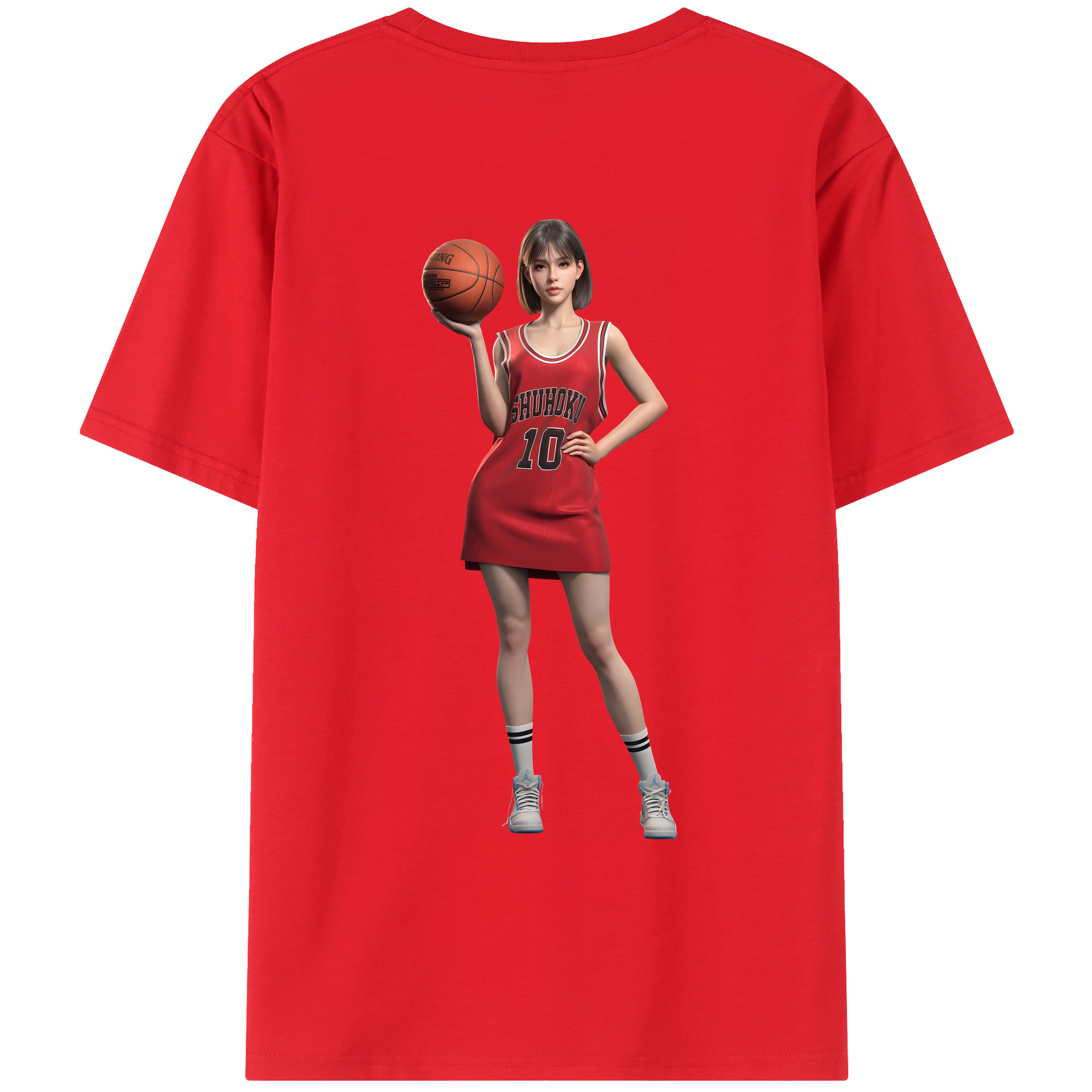（画像用） SLAM DUNK／スラムダンク 綿100％ メンズ半袖Tシャツ（バックプリント） 通気性