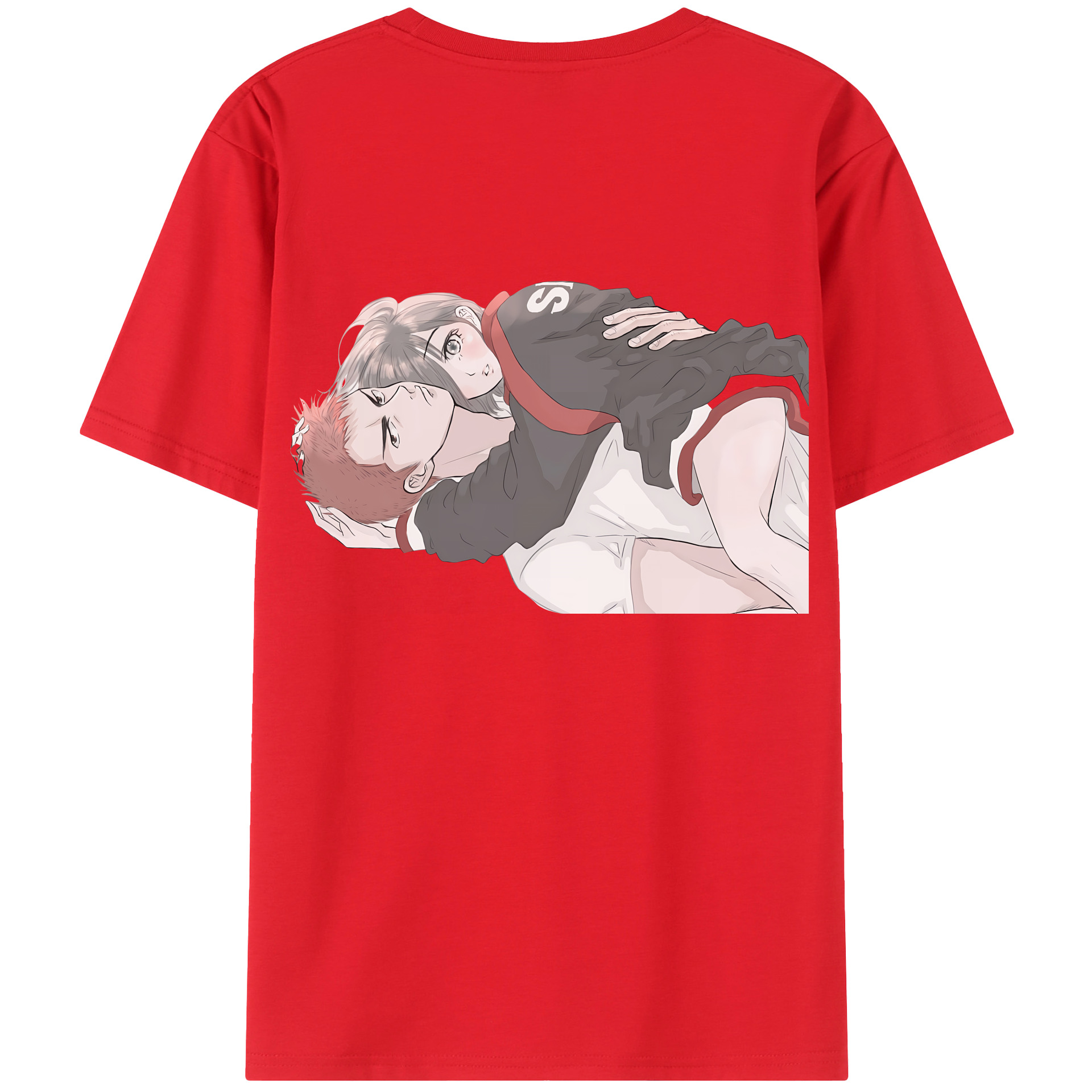 （画像用） SLAM DUNK／スラムダンク 綿100％ メンズ半袖Tシャツ（バックプリント） 通気性
