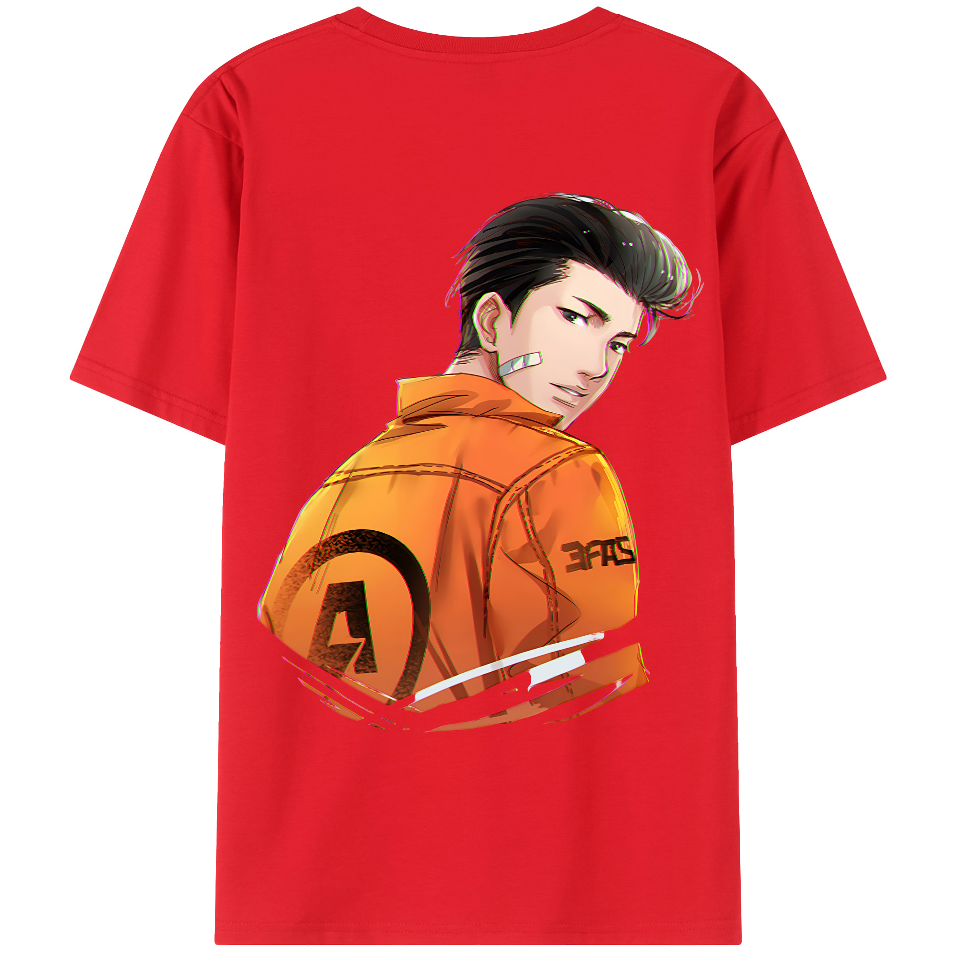 （画像用） SLAM DUNK／スラムダンク 綿100％ メンズ半袖Tシャツ（バックプリント） 通気性