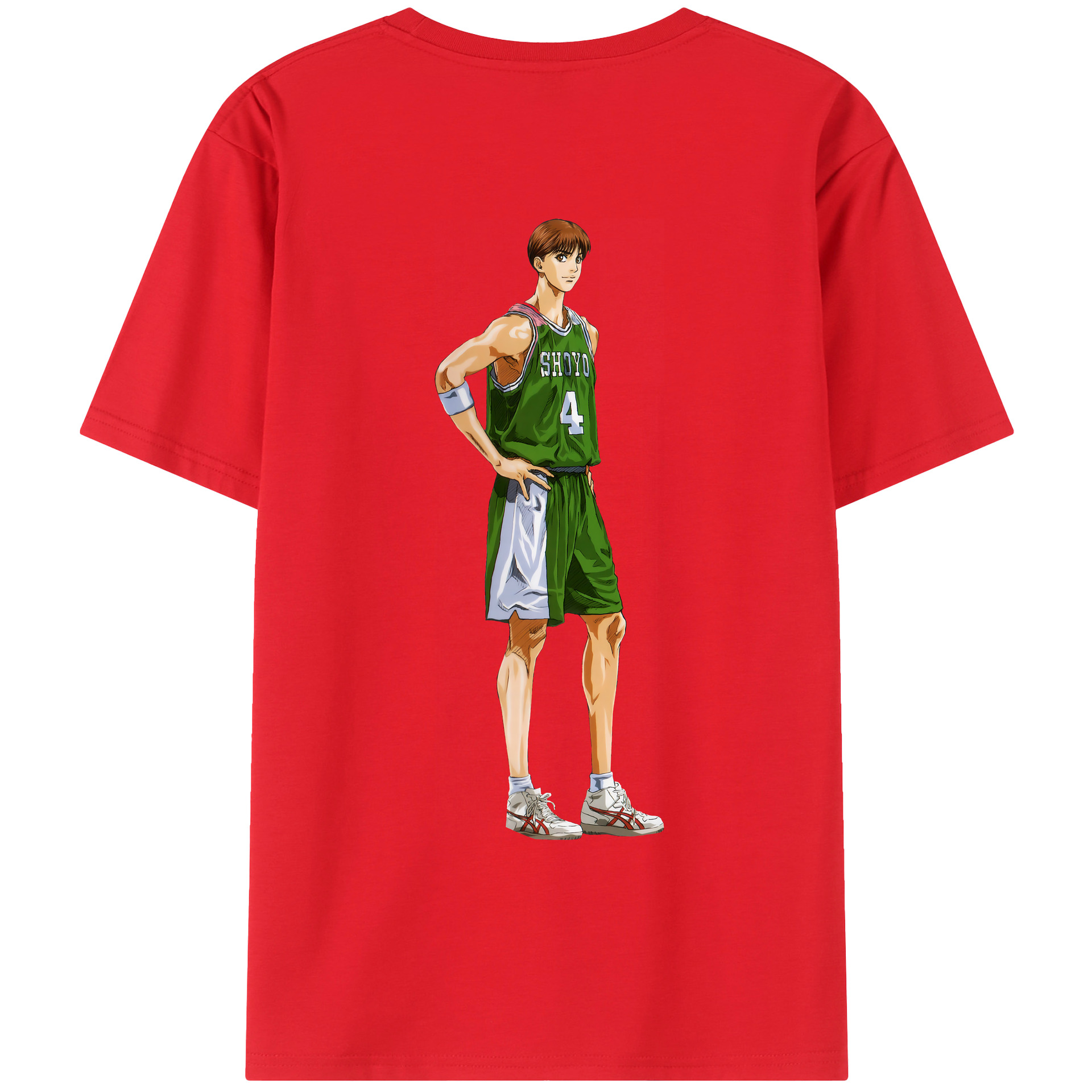 （画像用） SLAM DUNK／スラムダンク 綿100％ メンズ半袖Tシャツ（バックプリント） 通気性