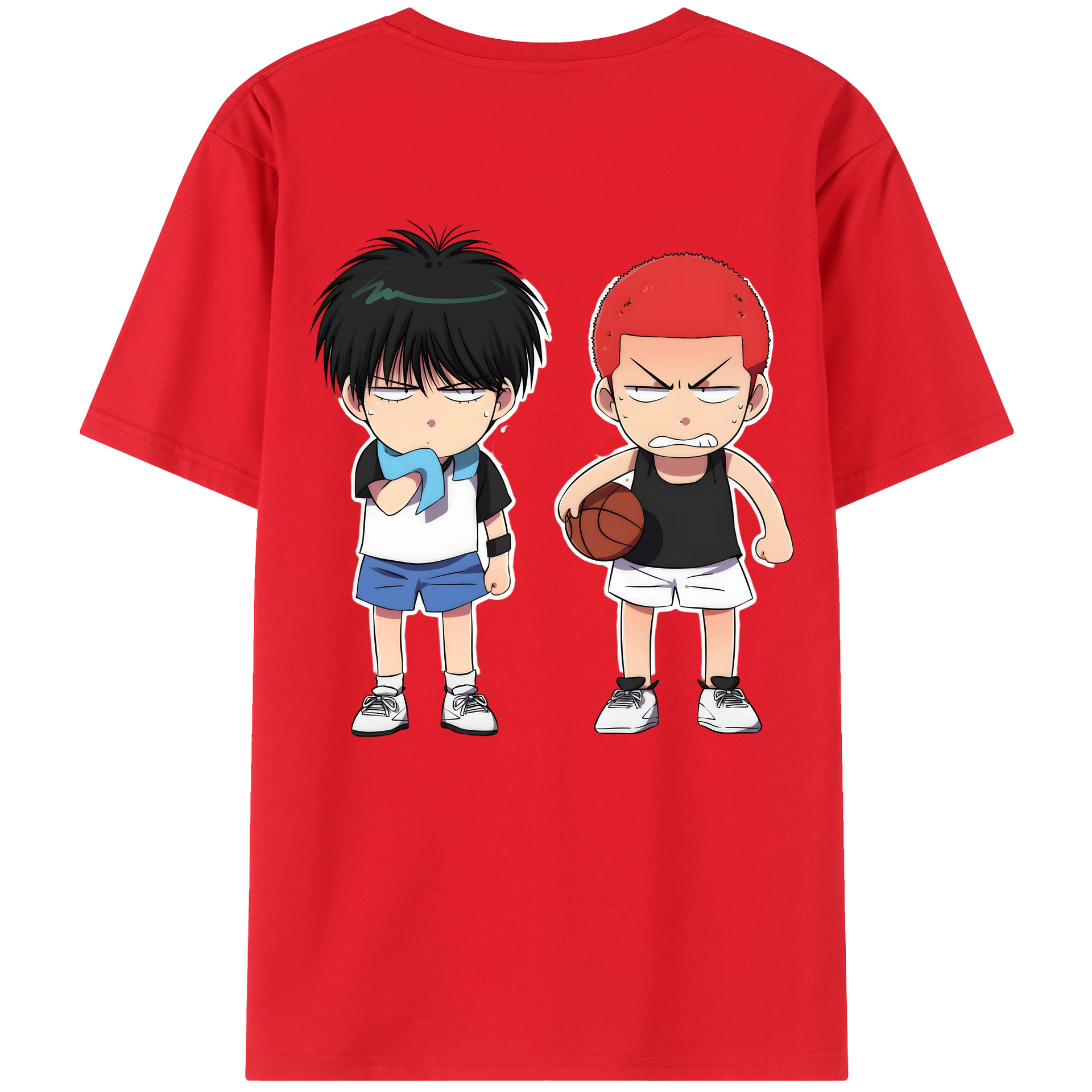（画像用） SLAM DUNK／スラムダンク 綿100％ メンズ半袖Tシャツ（バックプリント） 通気性