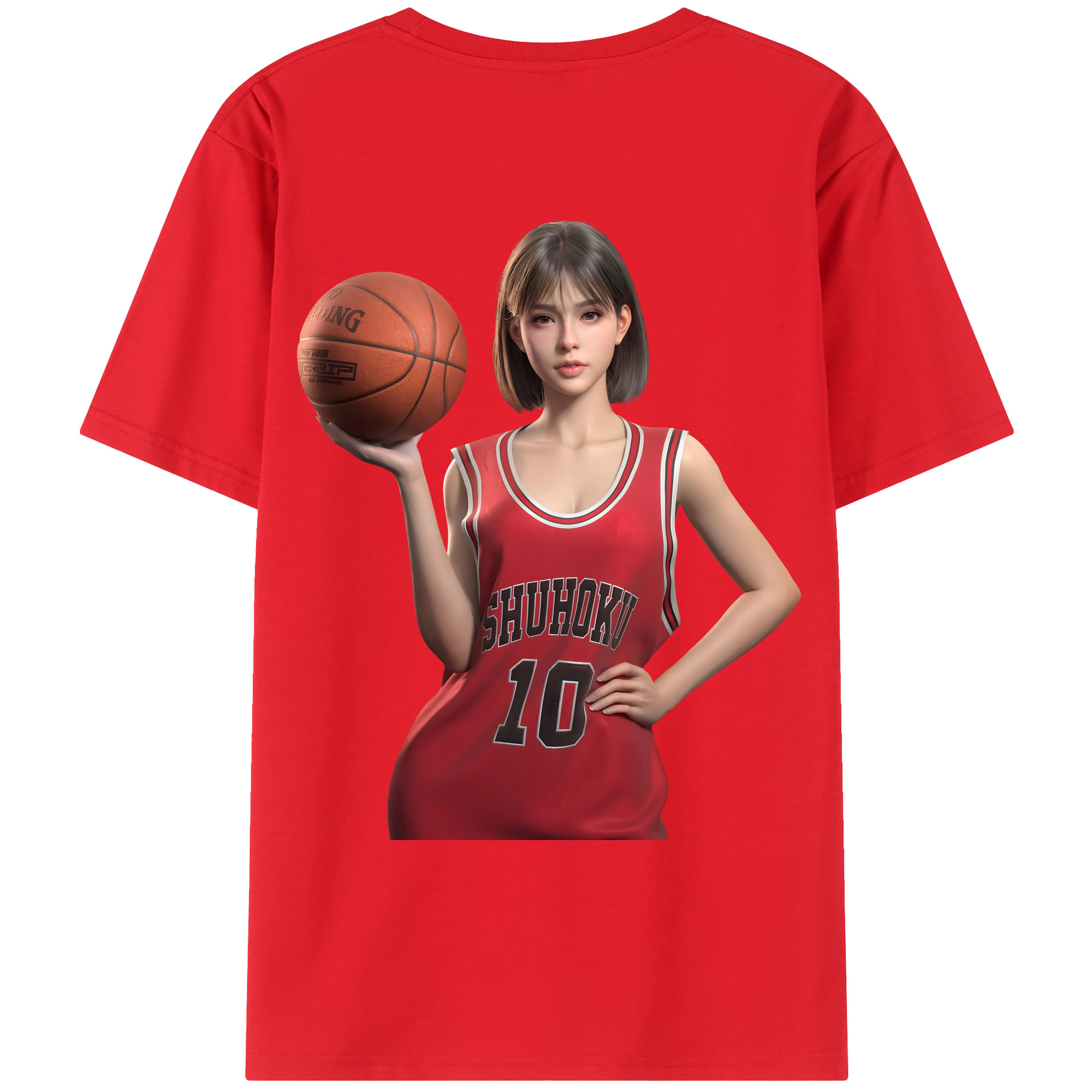 （画像用） SLAM DUNK／スラムダンク 綿100％ メンズ半袖Tシャツ（バックプリント） 通気性