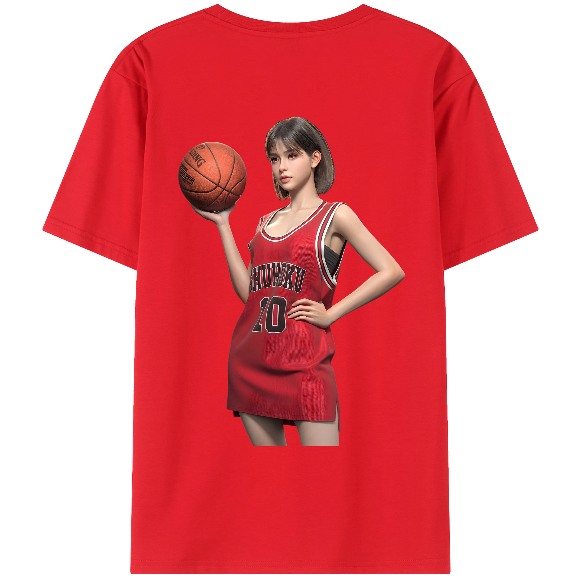 （画像用） SLAM DUNK／スラムダンク 綿100％ メンズ半袖Tシャツ（バックプリント） 通気性
