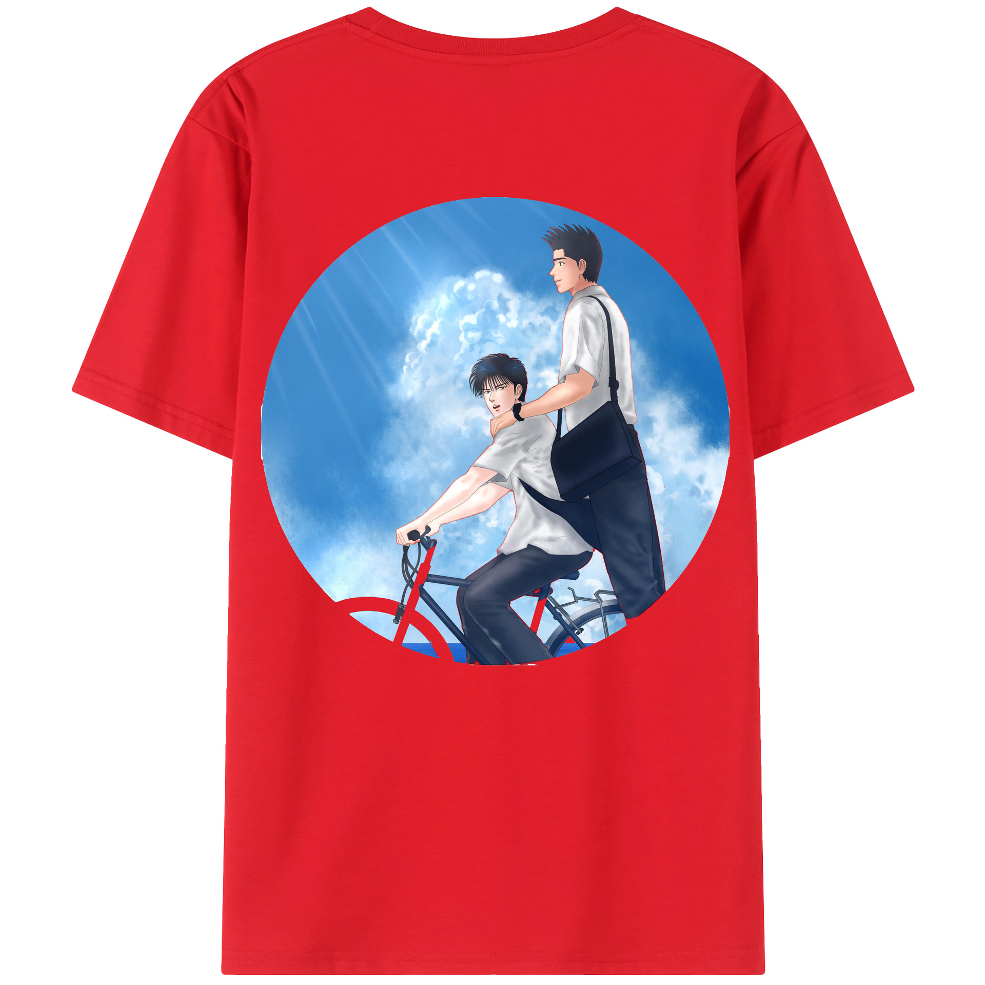 （画像用） SLAM DUNK／スラムダンク 綿100％ メンズ半袖Tシャツ（バックプリント） 通気性