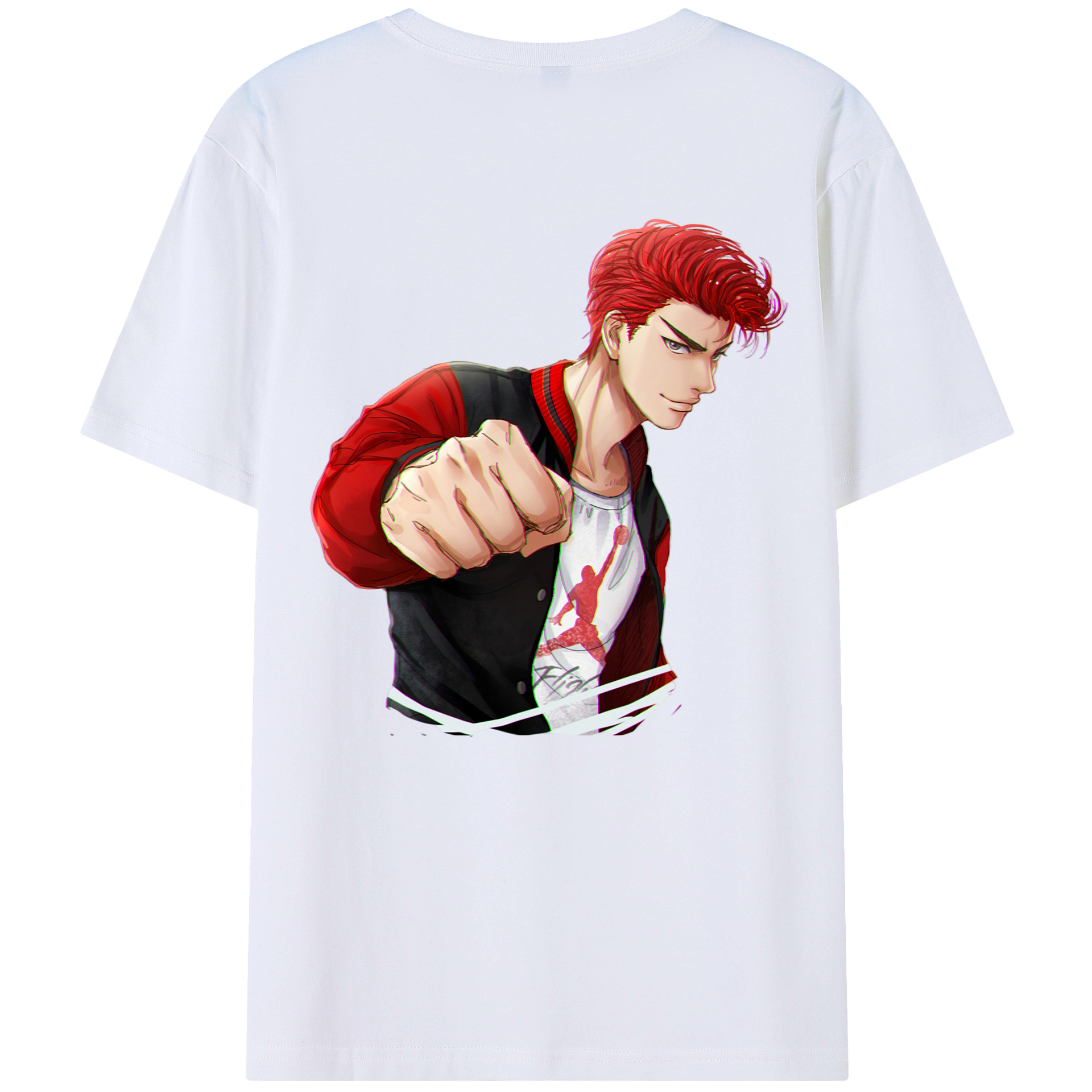 （画像用） SLAM DUNK／スラムダンク 綿100％ メンズ半袖Tシャツ（バックプリント） 通気性