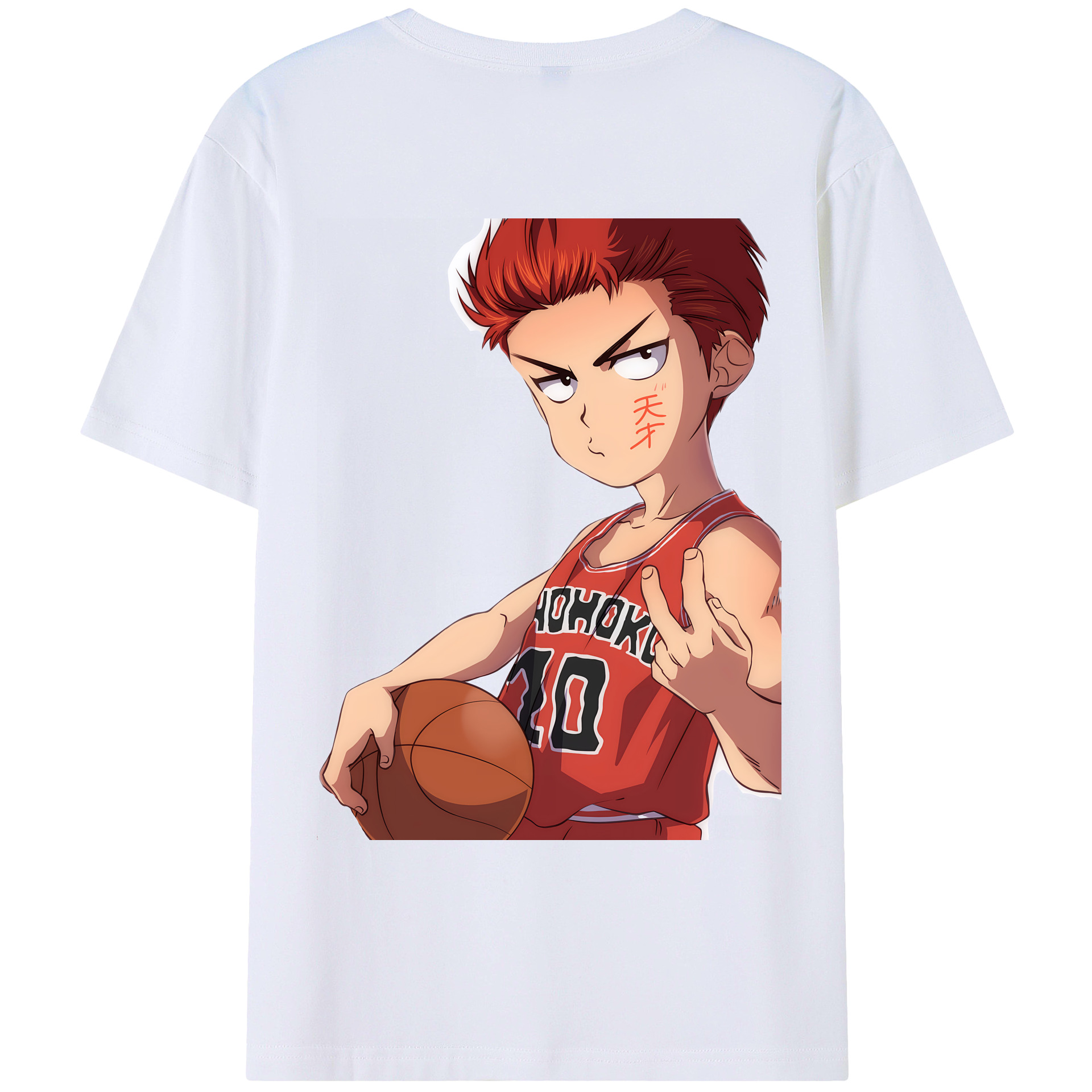 （画像用） SLAM DUNK／スラムダンク 綿100％ メンズ半袖Tシャツ（バックプリント） 通気性