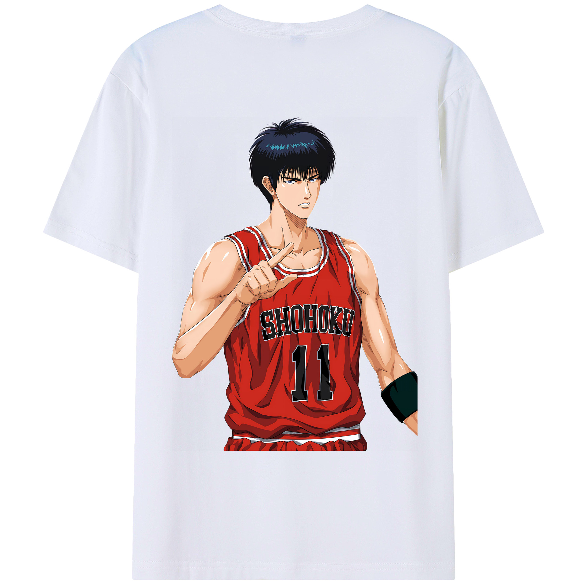 （画像用） SLAM DUNK／スラムダンク 綿100％ メンズ半袖Tシャツ（バックプリント） 通気性