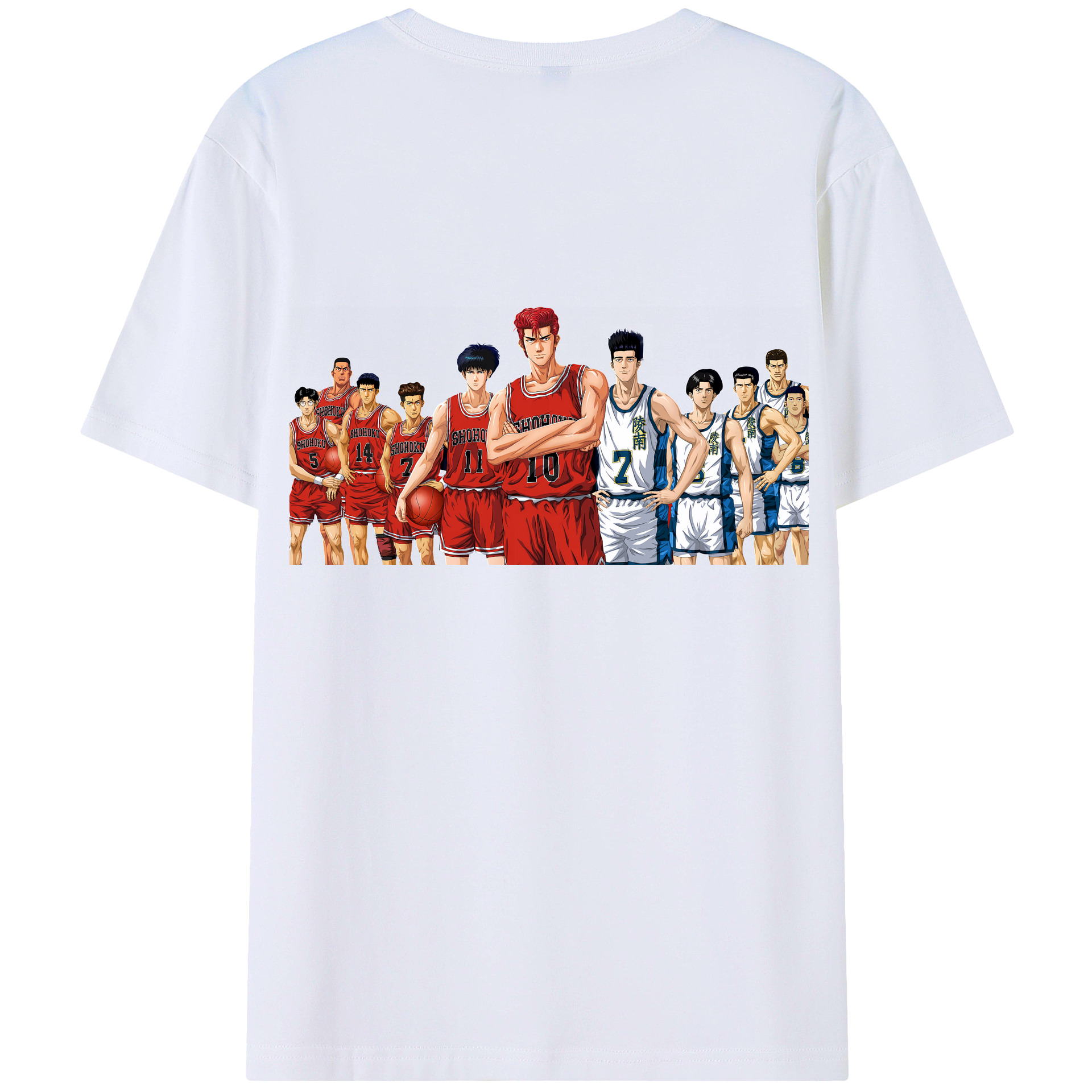 （画像用） SLAM DUNK／スラムダンク 綿100％ メンズ半袖Tシャツ（バックプリント） 通気性