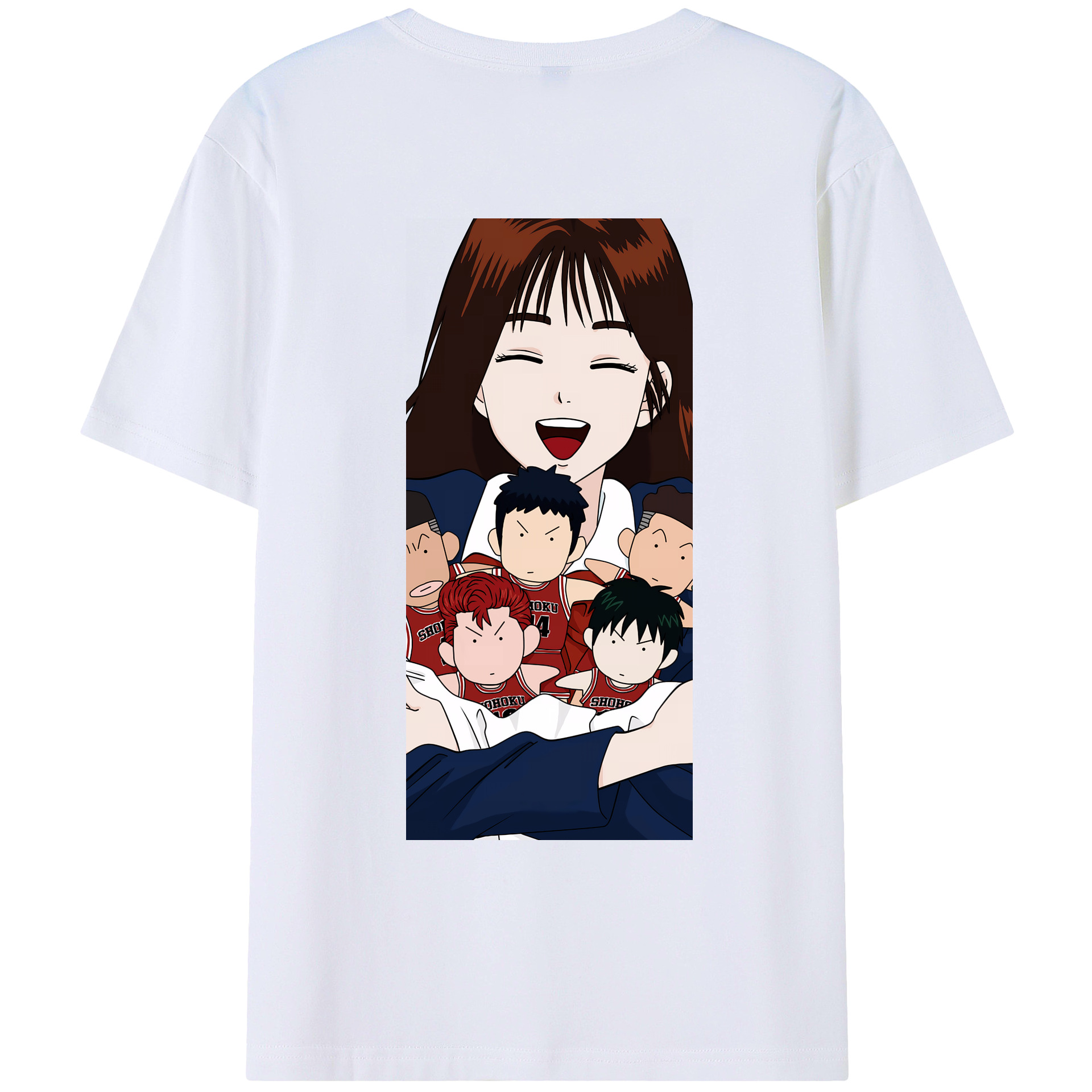 （画像用） SLAM DUNK／スラムダンク 綿100％ メンズ半袖Tシャツ（バックプリント） 通気性