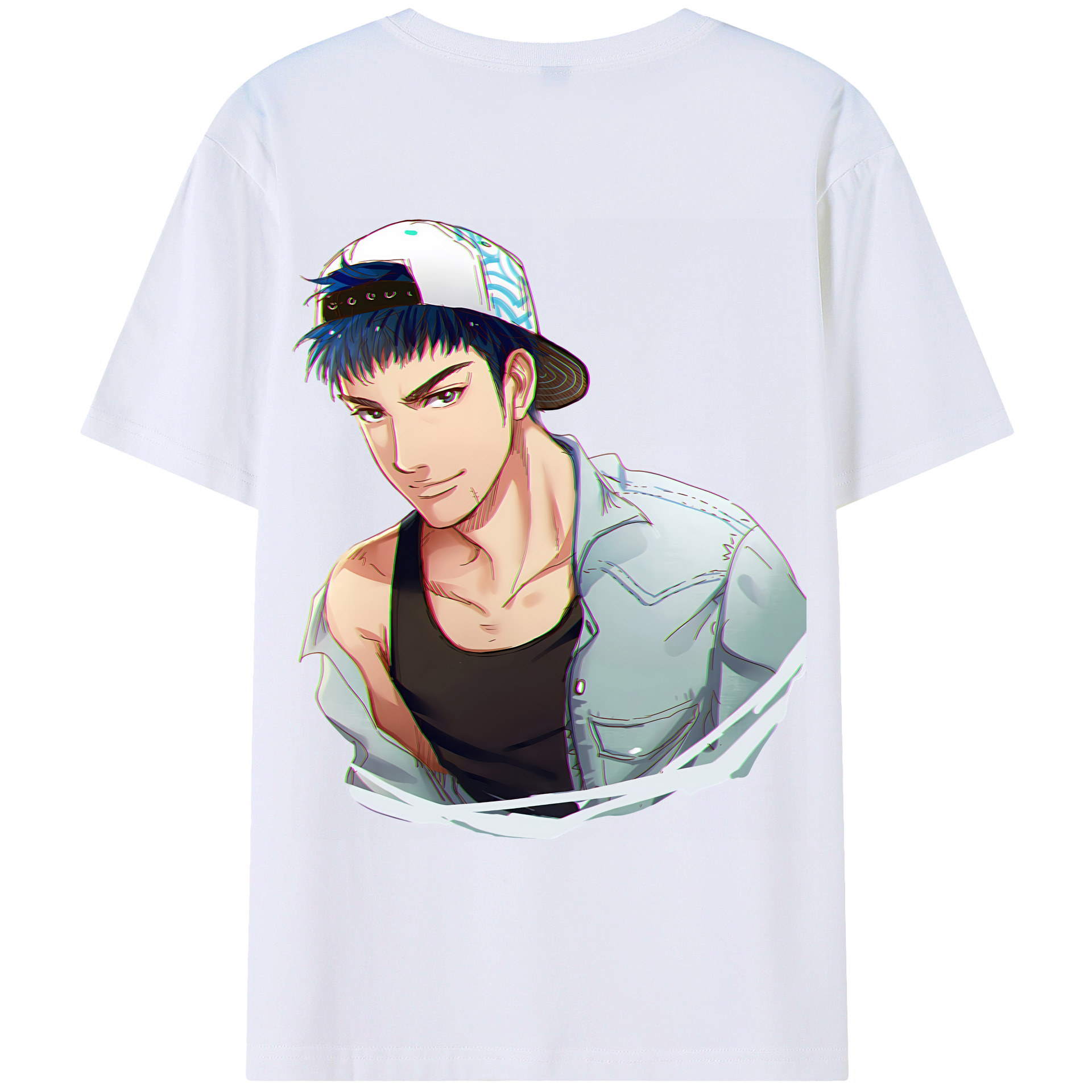（画像用） SLAM DUNK／スラムダンク 綿100％ メンズ半袖Tシャツ（バックプリント） 通気性