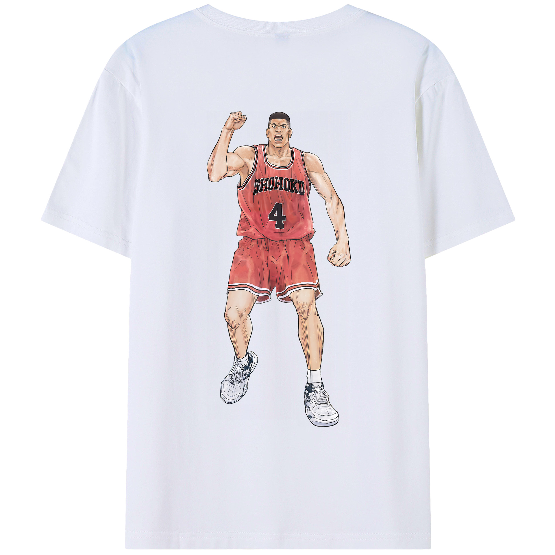 （画像用） SLAM DUNK／スラムダンク 綿100％ メンズ半袖Tシャツ（バックプリント） 通気性