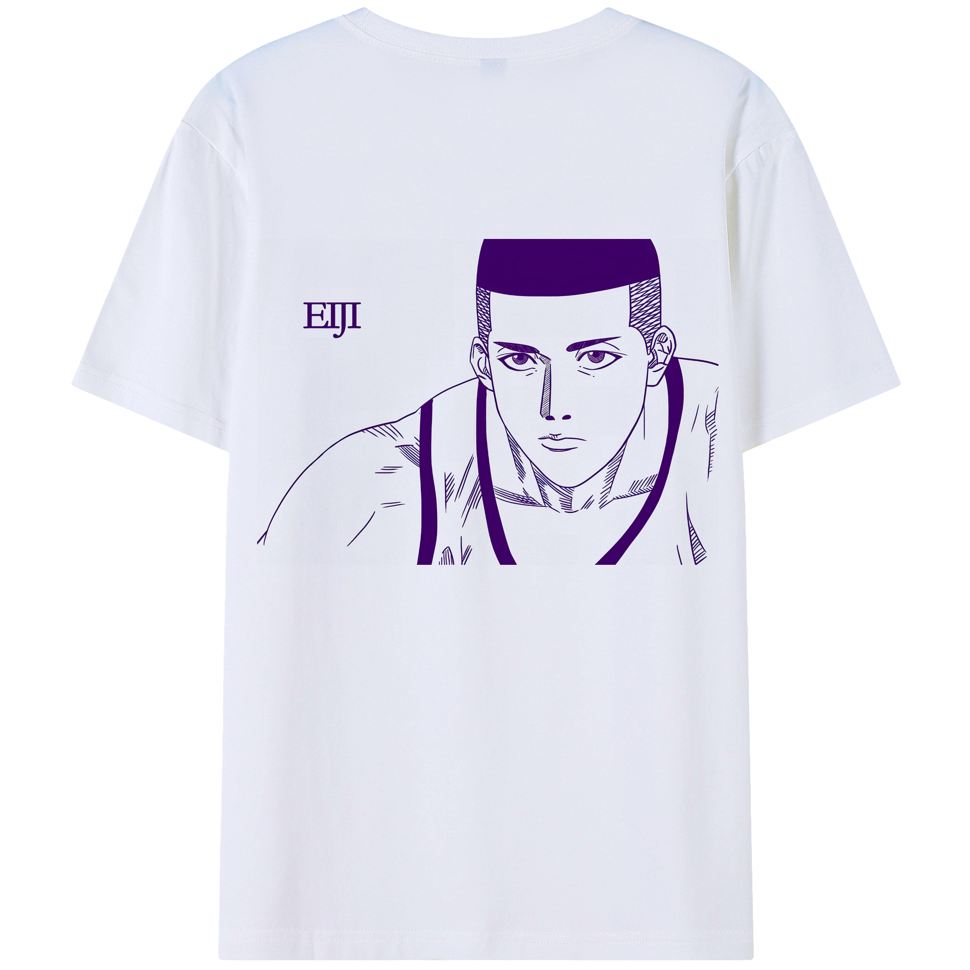 （画像用） SLAM DUNK／スラムダンク 綿100％ メンズ半袖Tシャツ（バックプリント） 通気性