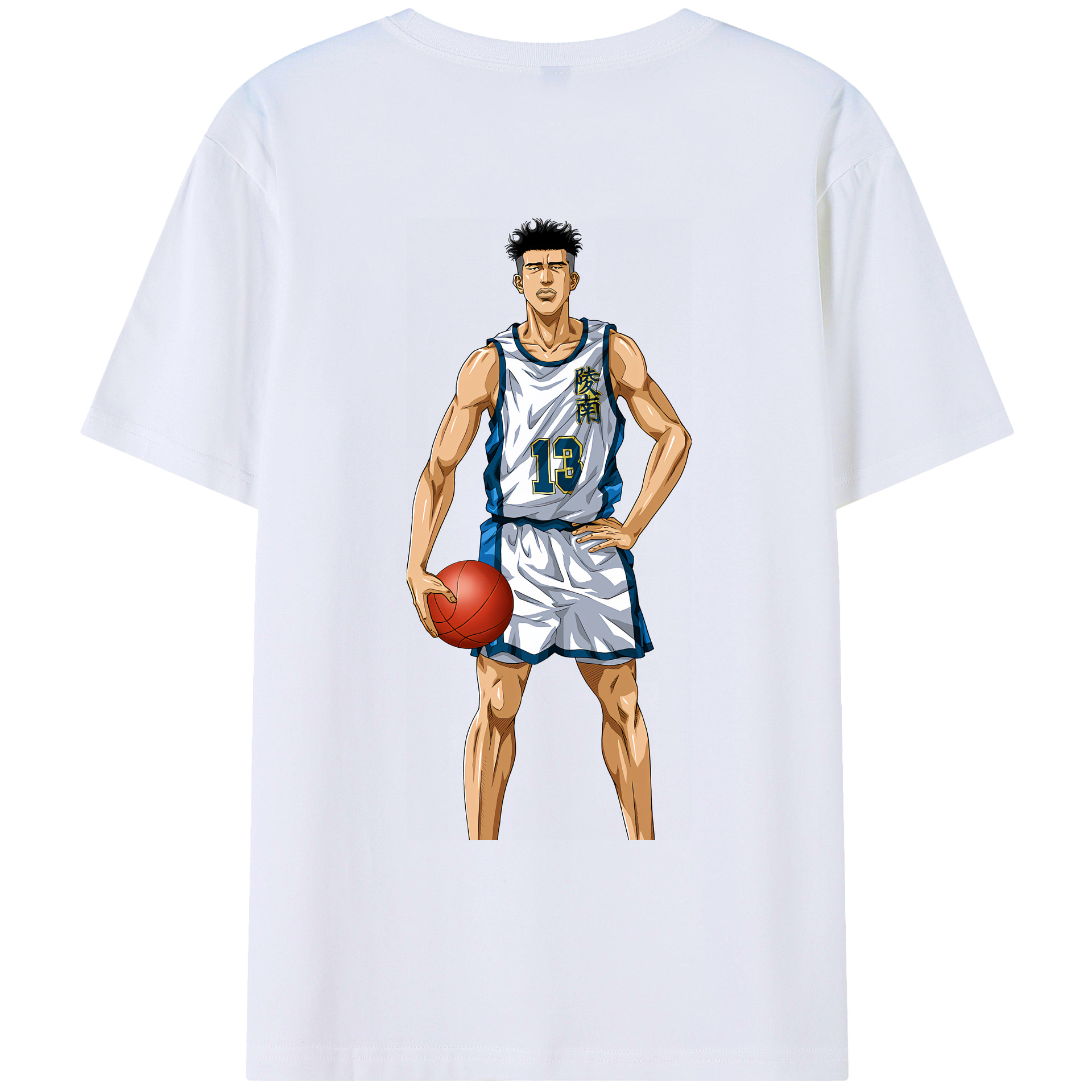 （画像用） SLAM DUNK／スラムダンク 綿100％ メンズ半袖Tシャツ（バックプリント） 通気性