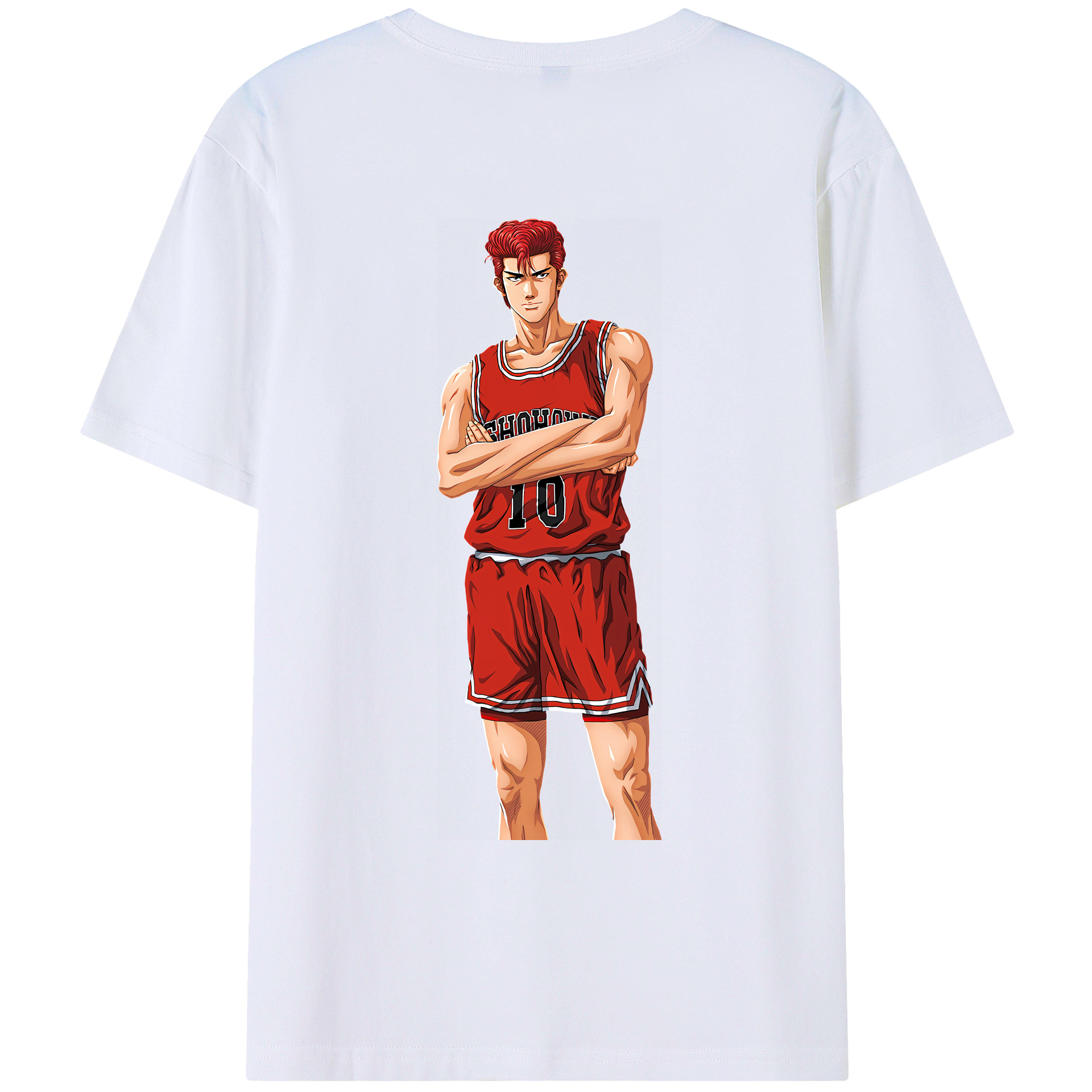（画像用） SLAM DUNK／スラムダンク 綿100％ メンズ半袖Tシャツ（バックプリント） 通気性