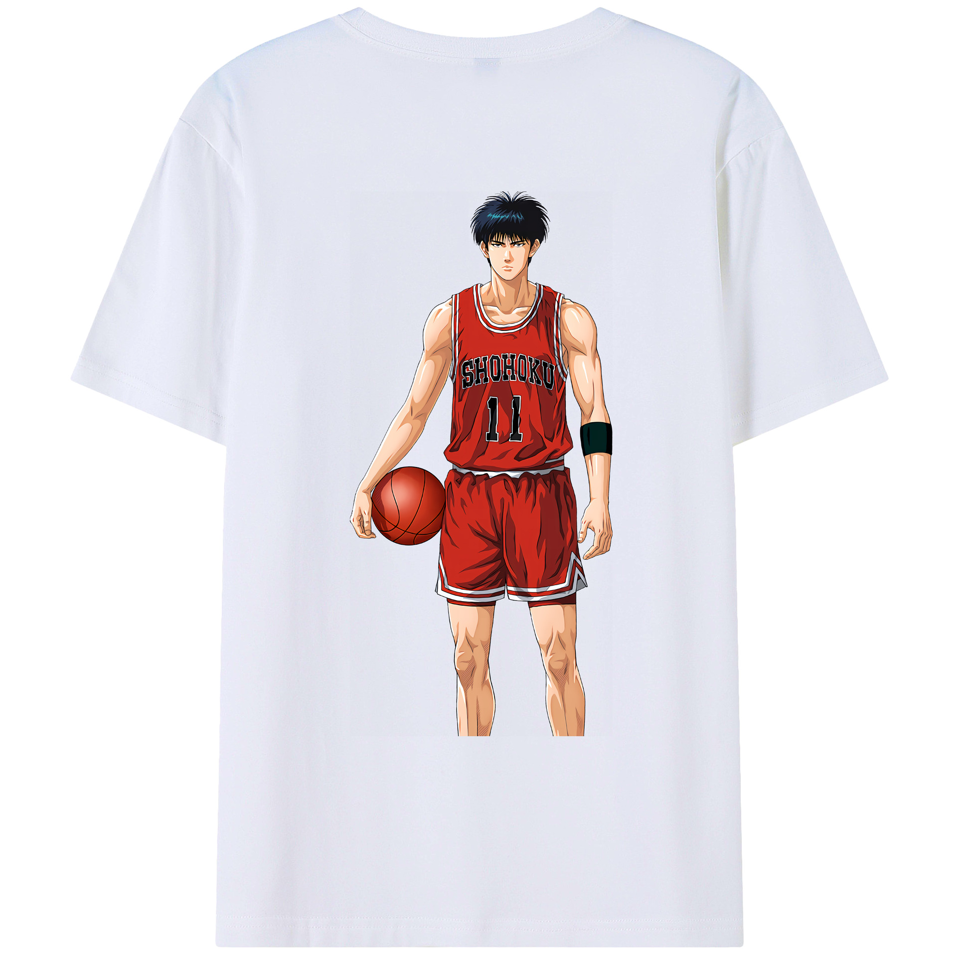 （画像用） SLAM DUNK／スラムダンク 綿100％ メンズ半袖Tシャツ（バックプリント） 通気性