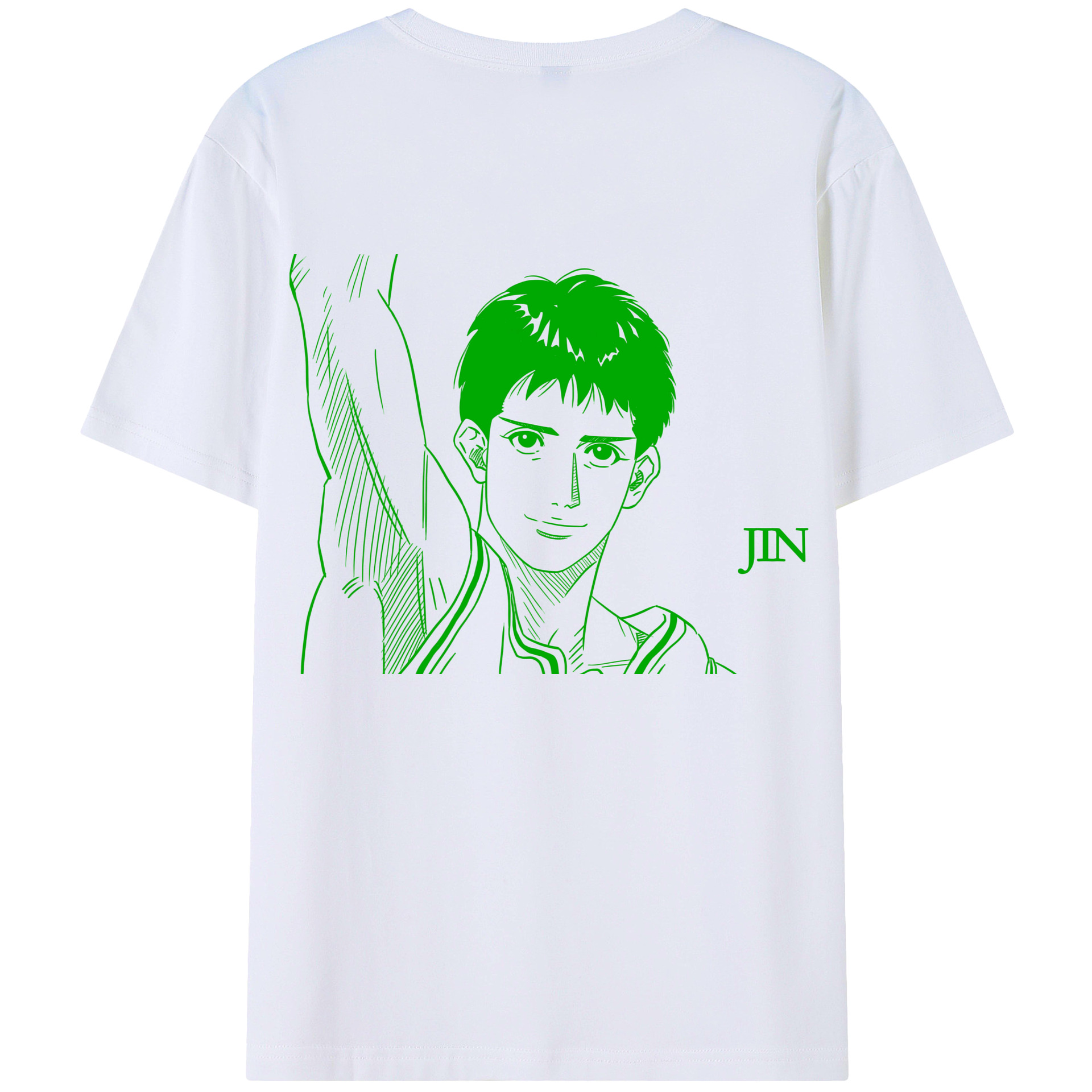 （画像用） SLAM DUNK／スラムダンク 綿100％ メンズ半袖Tシャツ（バックプリント） 通気性