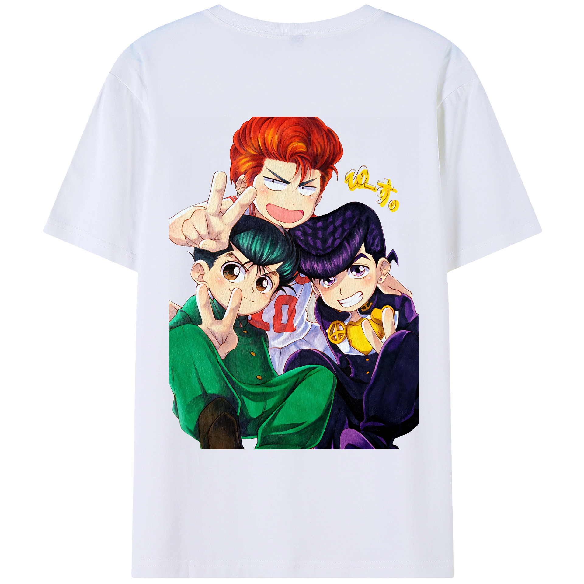 （画像用） SLAM DUNK／スラムダンク 綿100％ メンズ半袖Tシャツ（バックプリント） 通気性