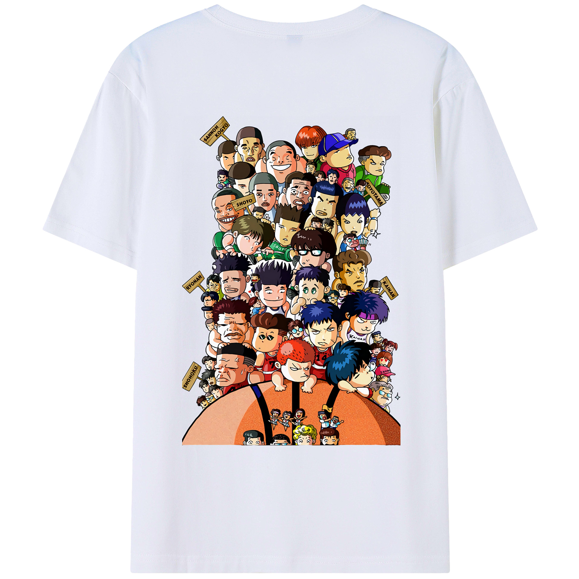 （画像用） SLAM DUNK／スラムダンク 綿100％ メンズ半袖Tシャツ（バックプリント） 通気性