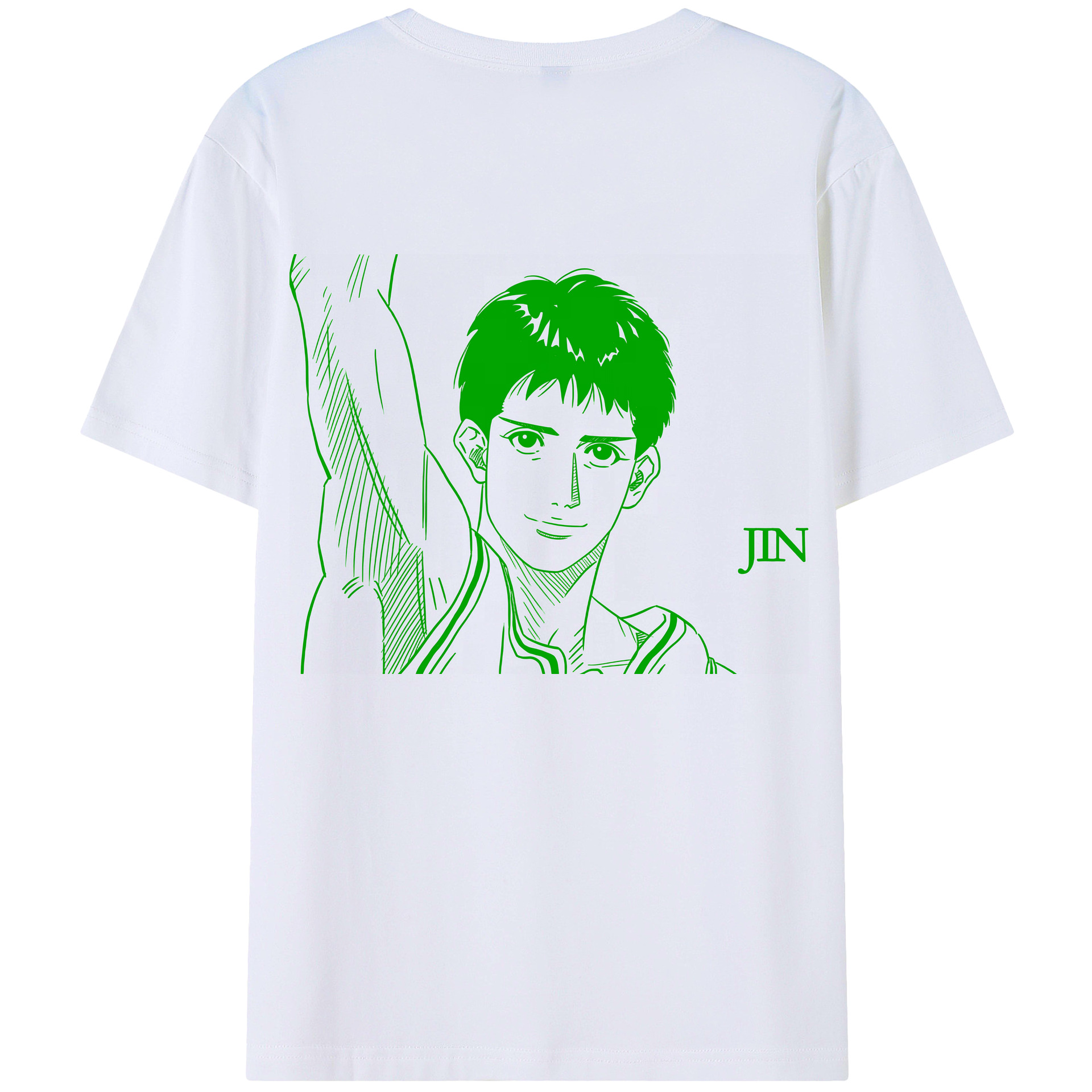 （画像用） SLAM DUNK／スラムダンク 綿100％ メンズ半袖Tシャツ（バックプリント） 通気性