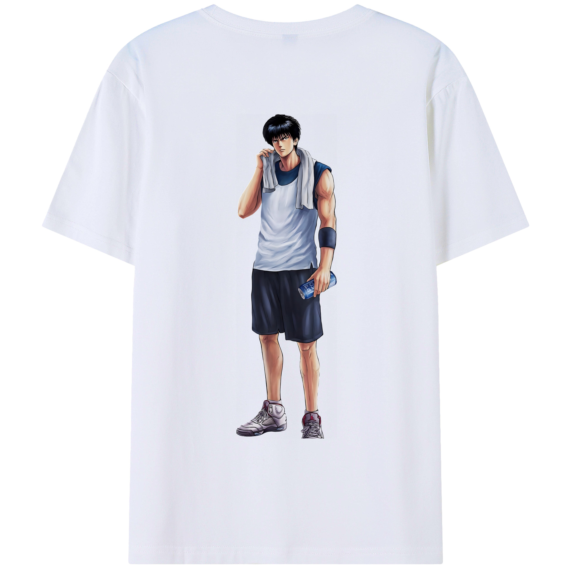 （画像用） SLAM DUNK／スラムダンク 綿100％ メンズ半袖Tシャツ（バックプリント） 通気性