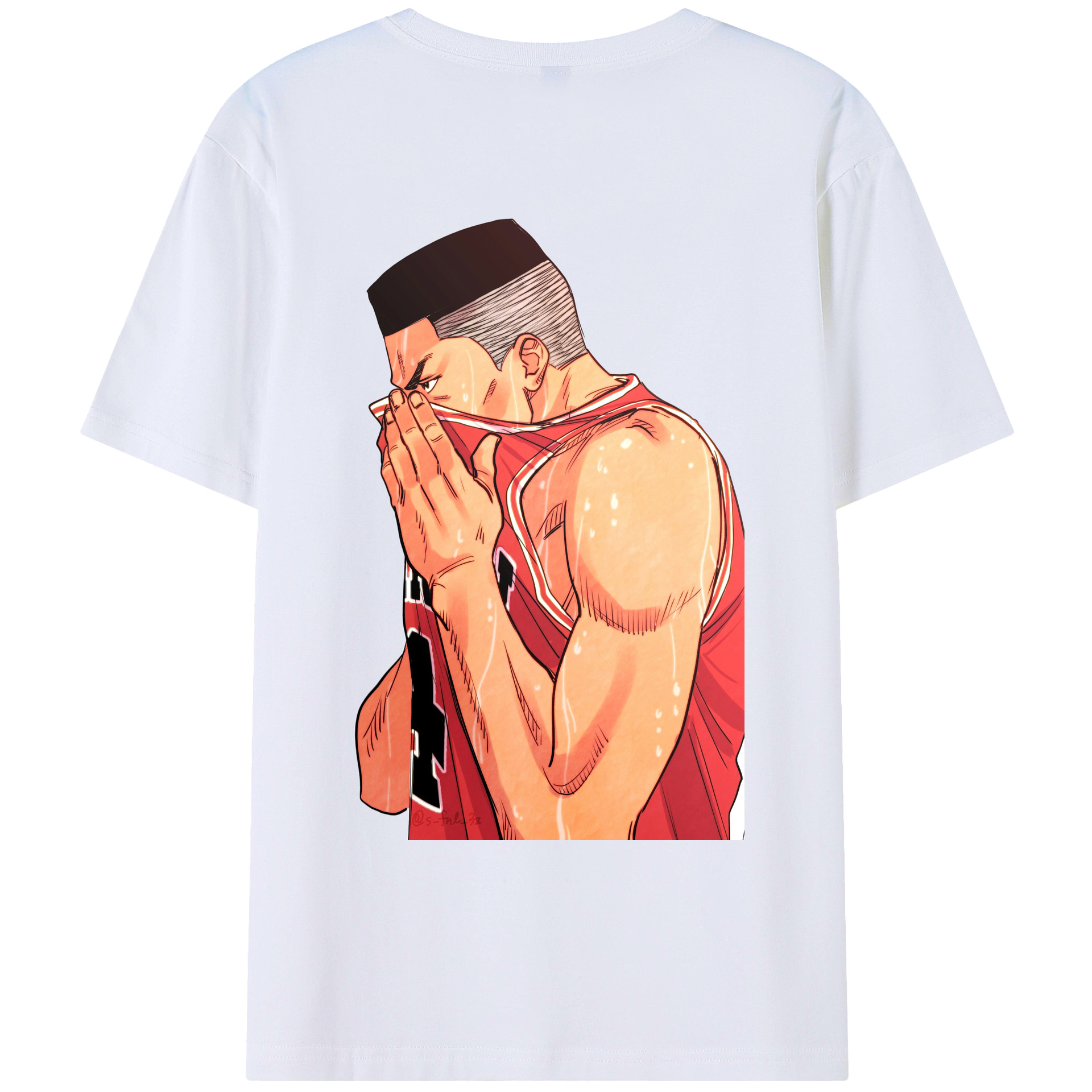 （画像用） SLAM DUNK／スラムダンク 綿100％ メンズ半袖Tシャツ（バックプリント） 通気性
