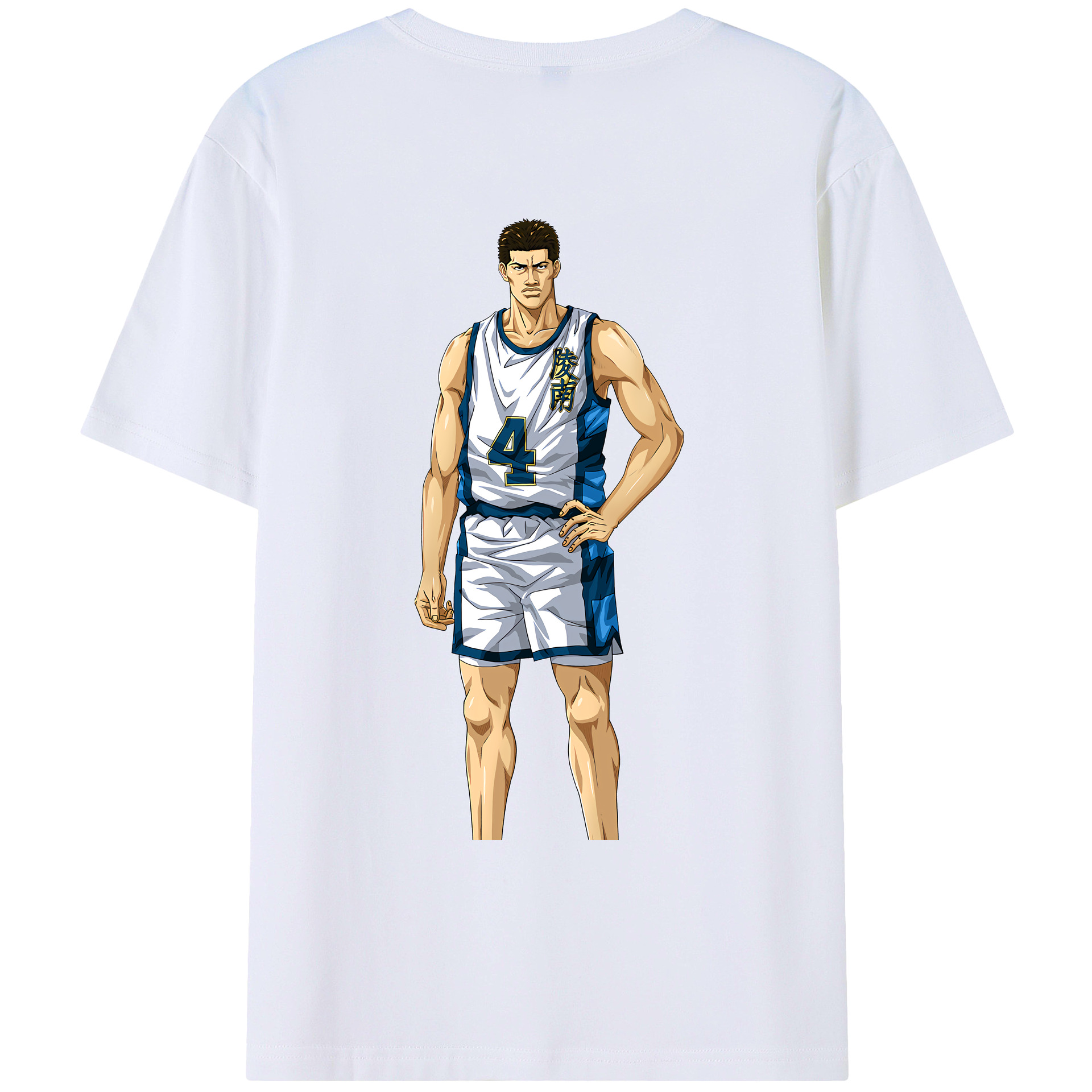 （画像用） SLAM DUNK／スラムダンク 綿100％ メンズ半袖Tシャツ（バックプリント） 通気性