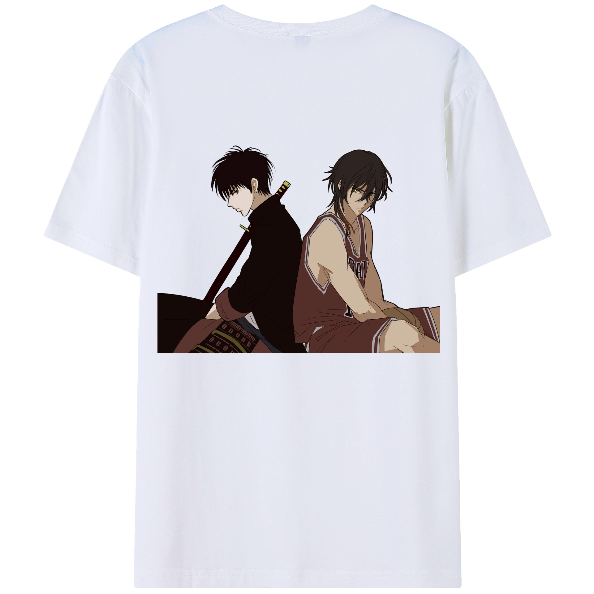 （画像用） SLAM DUNK／スラムダンク 綿100％ メンズ半袖Tシャツ（バックプリント） 通気性