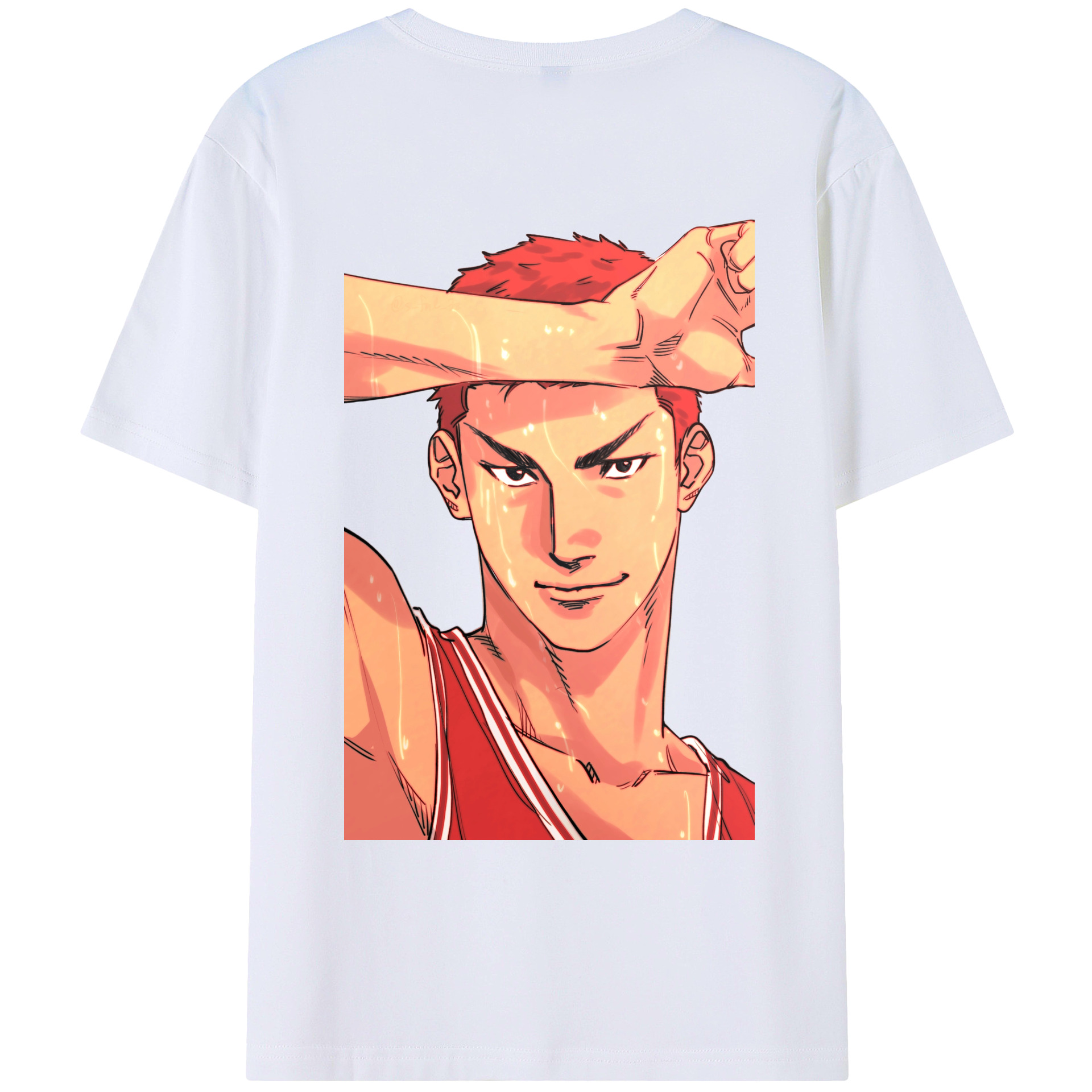 （画像用） SLAM DUNK／スラムダンク 綿100％ メンズ半袖Tシャツ（バックプリント） 通気性
