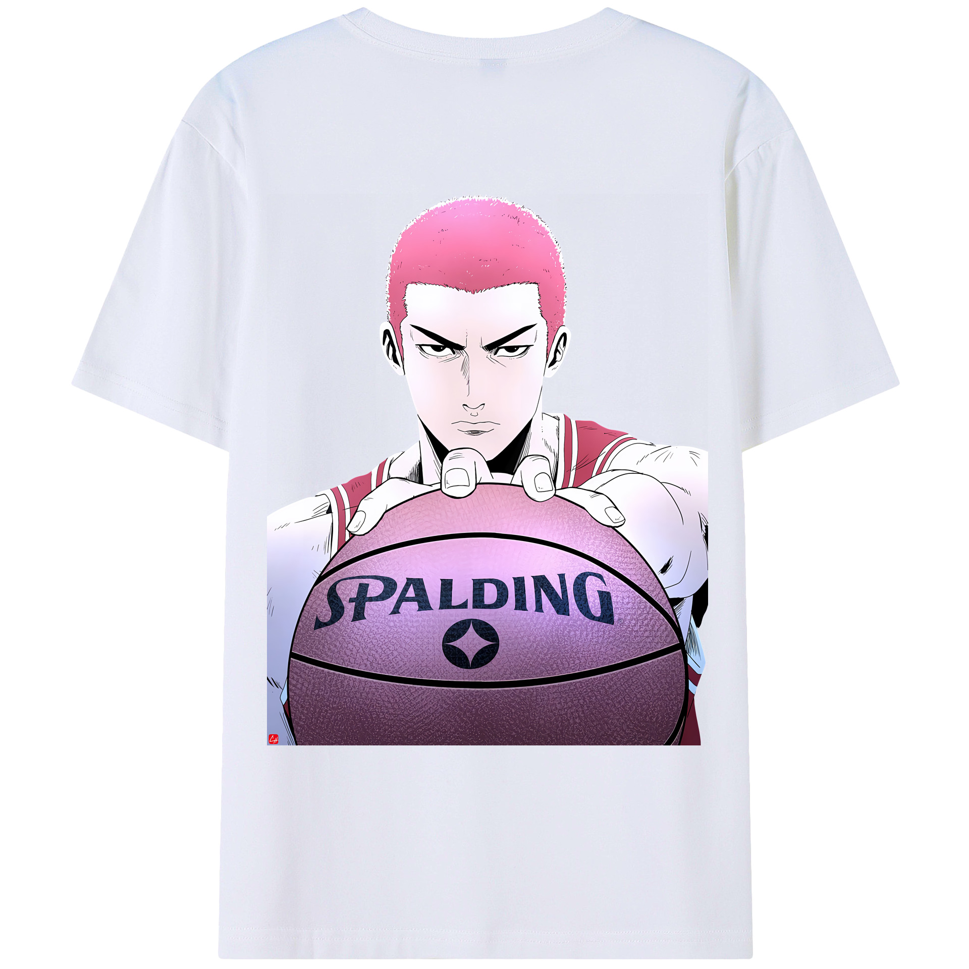 （画像用） SLAM DUNK／スラムダンク 綿100％ メンズ半袖Tシャツ（バックプリント） 通気性