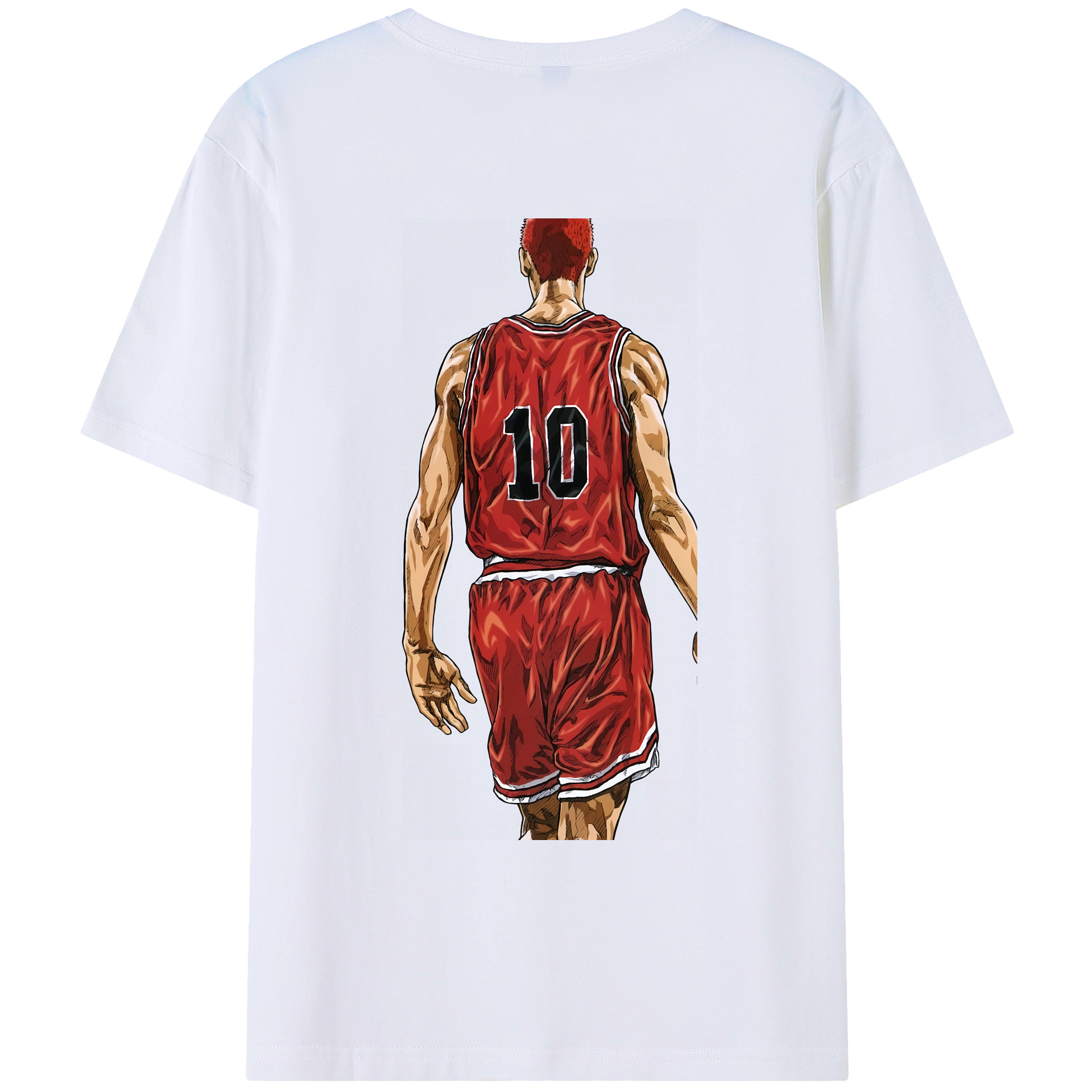 （画像用） SLAM DUNK／スラムダンク 綿100％ メンズ半袖Tシャツ（バックプリント） 通気性