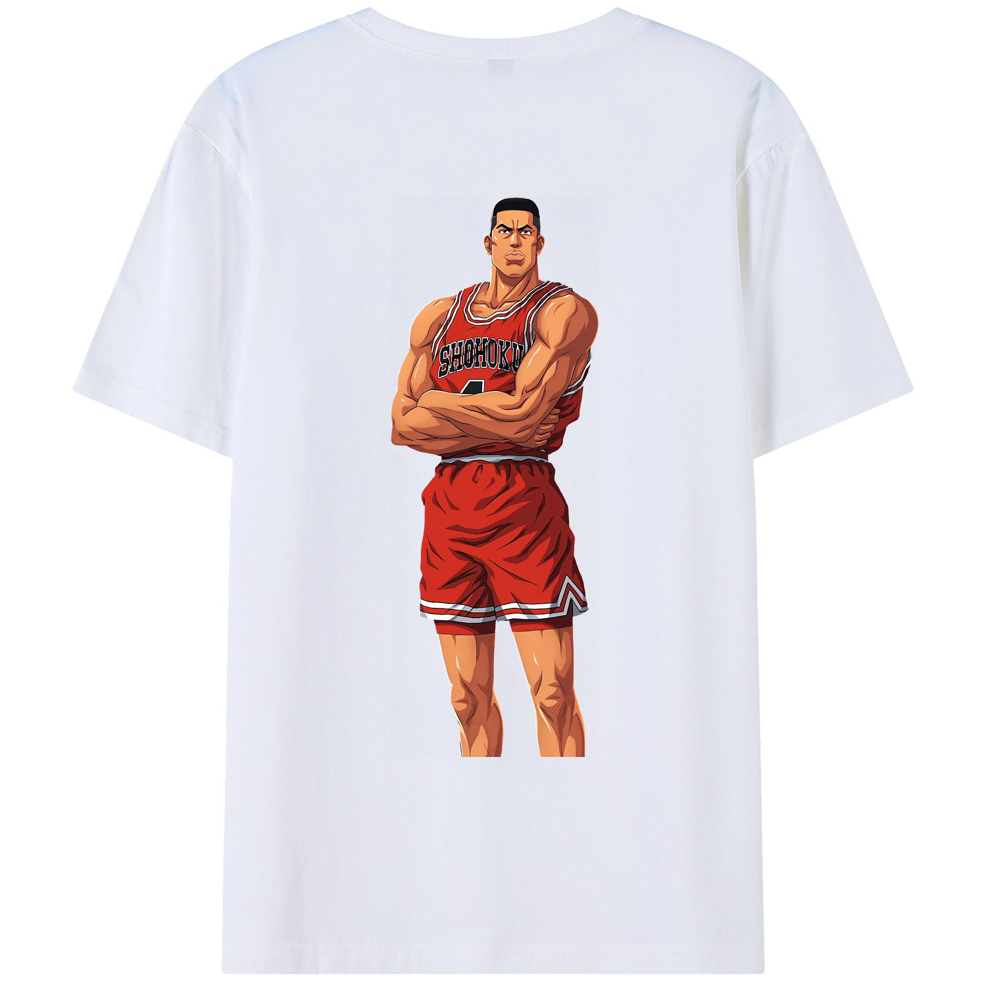 （画像用） SLAM DUNK／スラムダンク 綿100％ メンズ半袖Tシャツ（バックプリント） 通気性